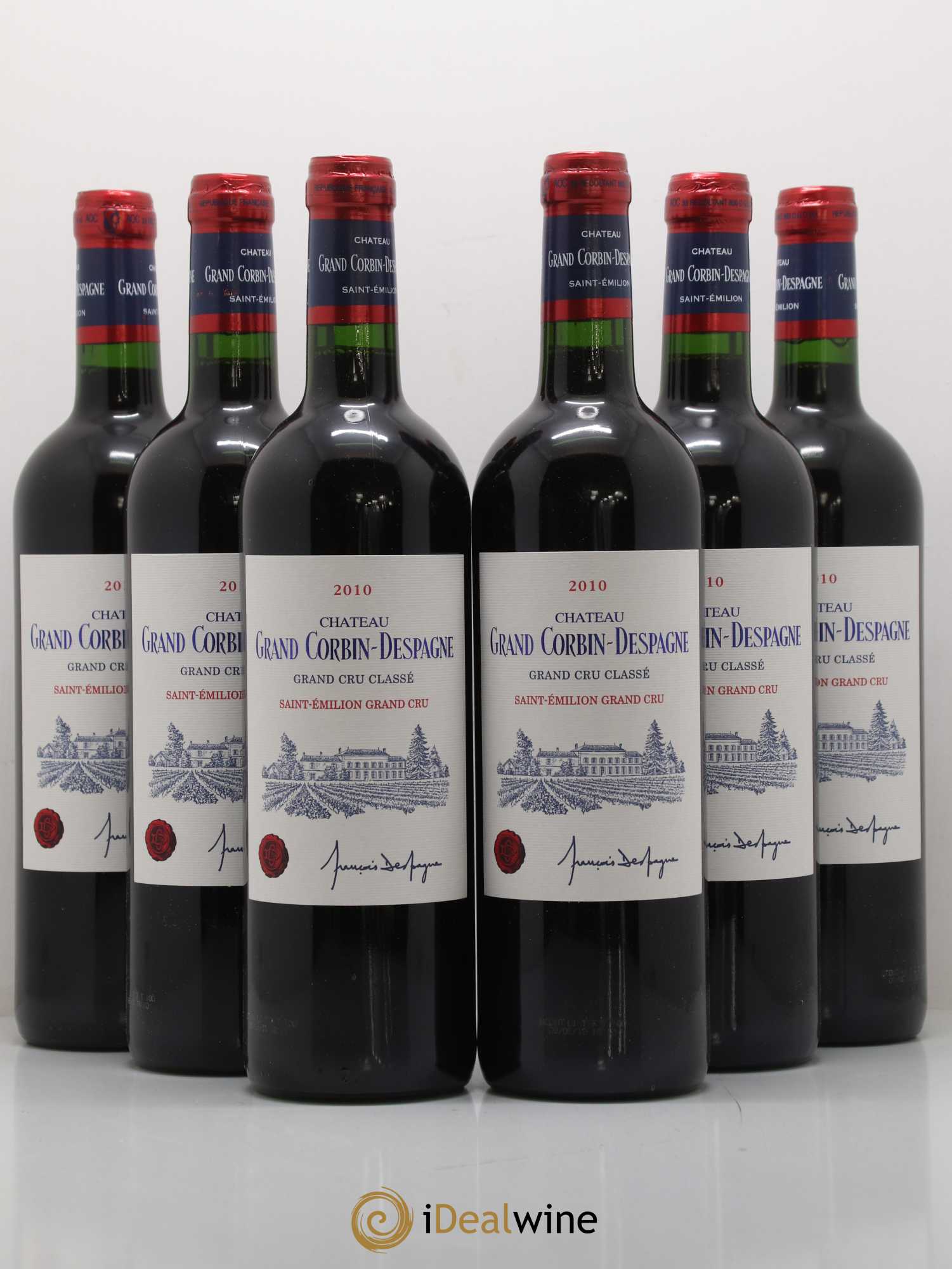 Château Grand Corbin Despagne Grand Cru Classé 2010 - Lot de 6 bouteilles - 0