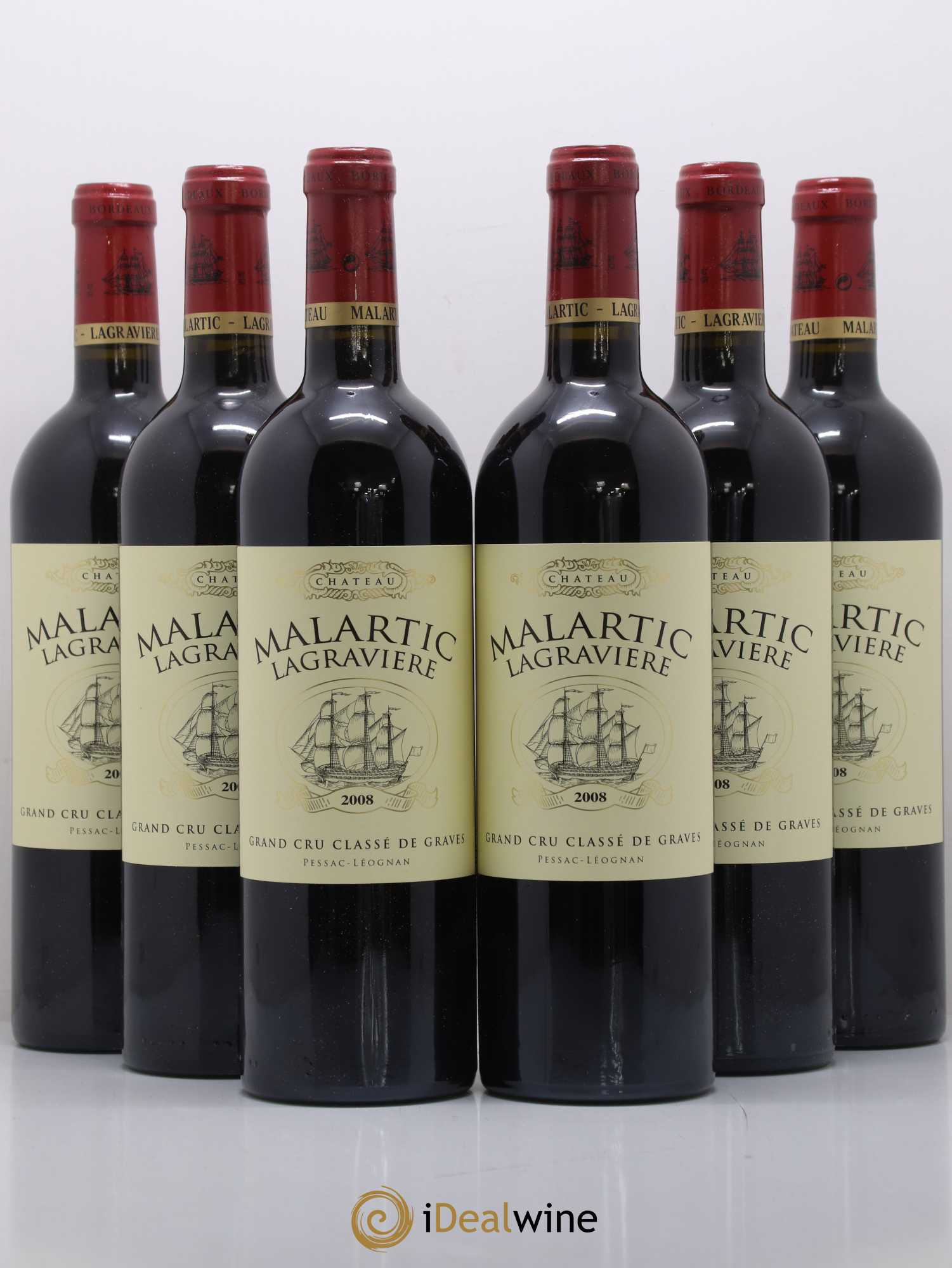 Château Malartic-Lagravière Cru Classé de Graves 2008 - Lot de 6 bouteilles - 0