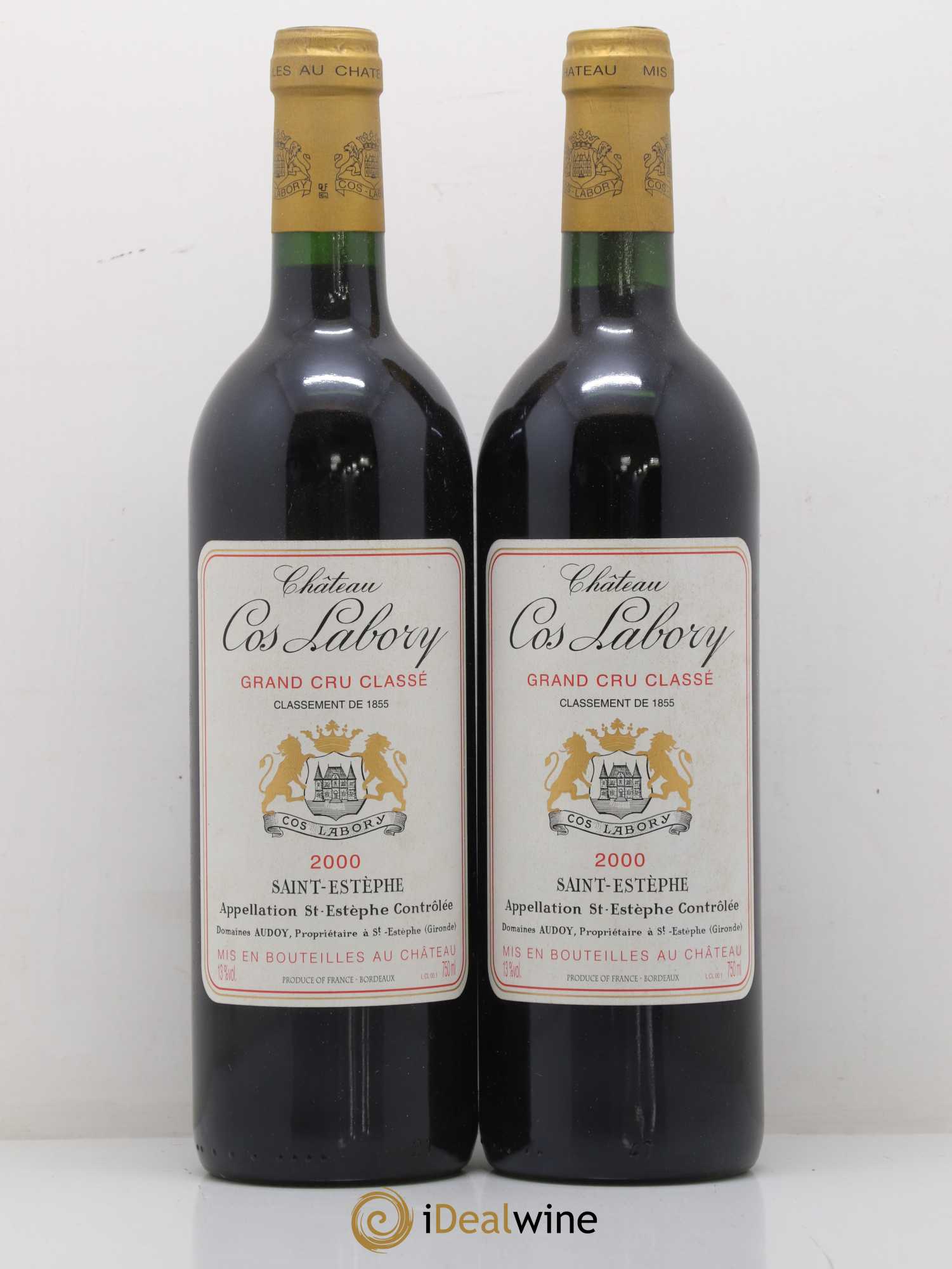Château Cos Labory 5ème Grand Cru Classé 2000 - Lot de 2 bouteilles - 0