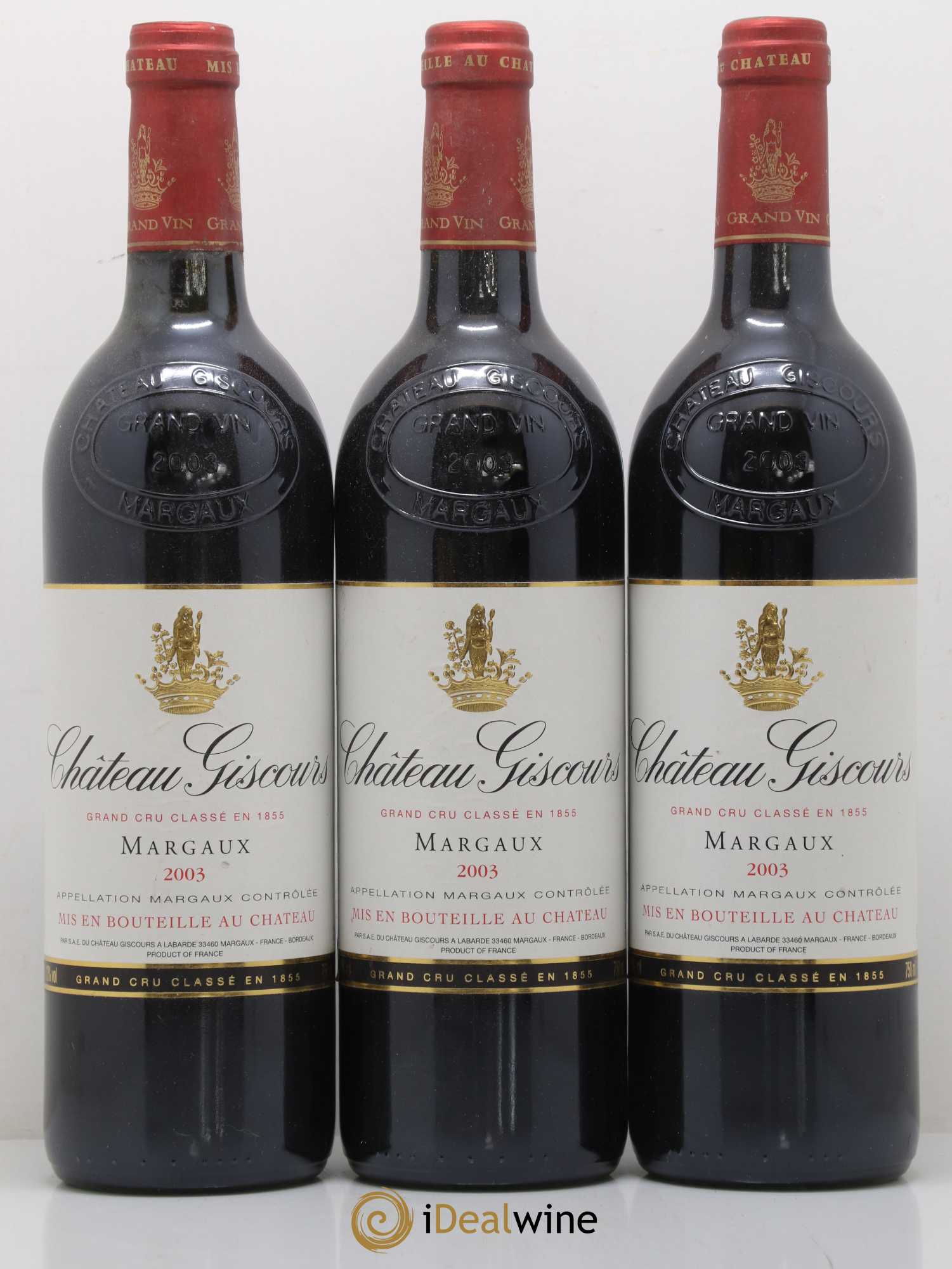 Château Giscours 3ème Grand Cru Classé 2003 - Lot de 3 bouteilles - 0