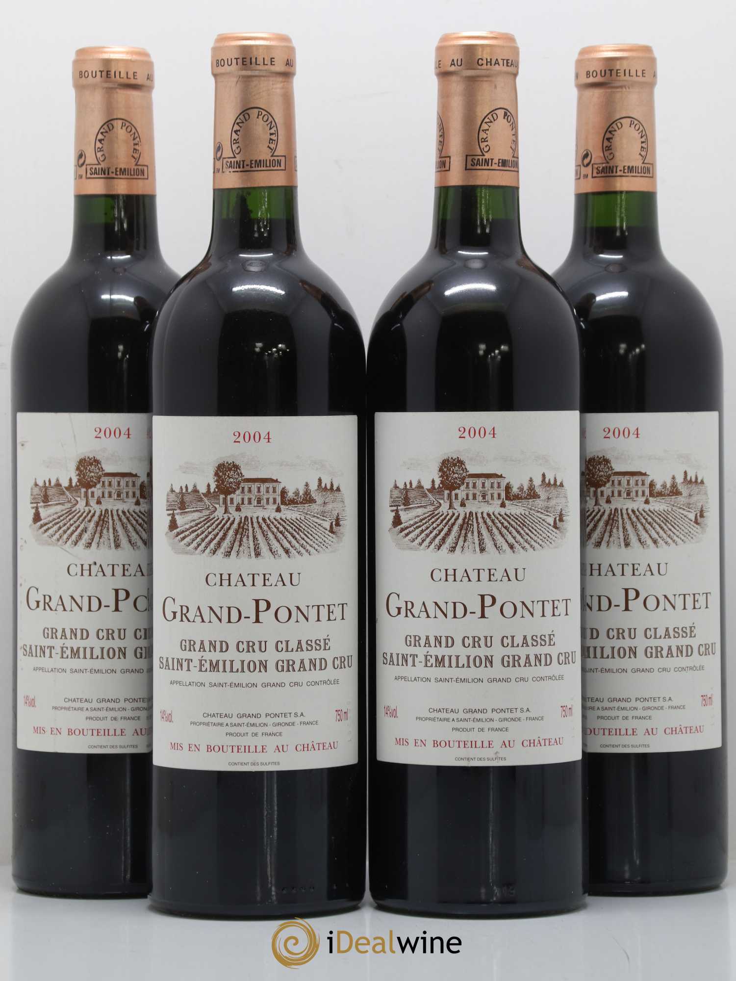 Château Grand Pontet Grand Cru Classé 2004 - Lot de 4 bouteilles - 0