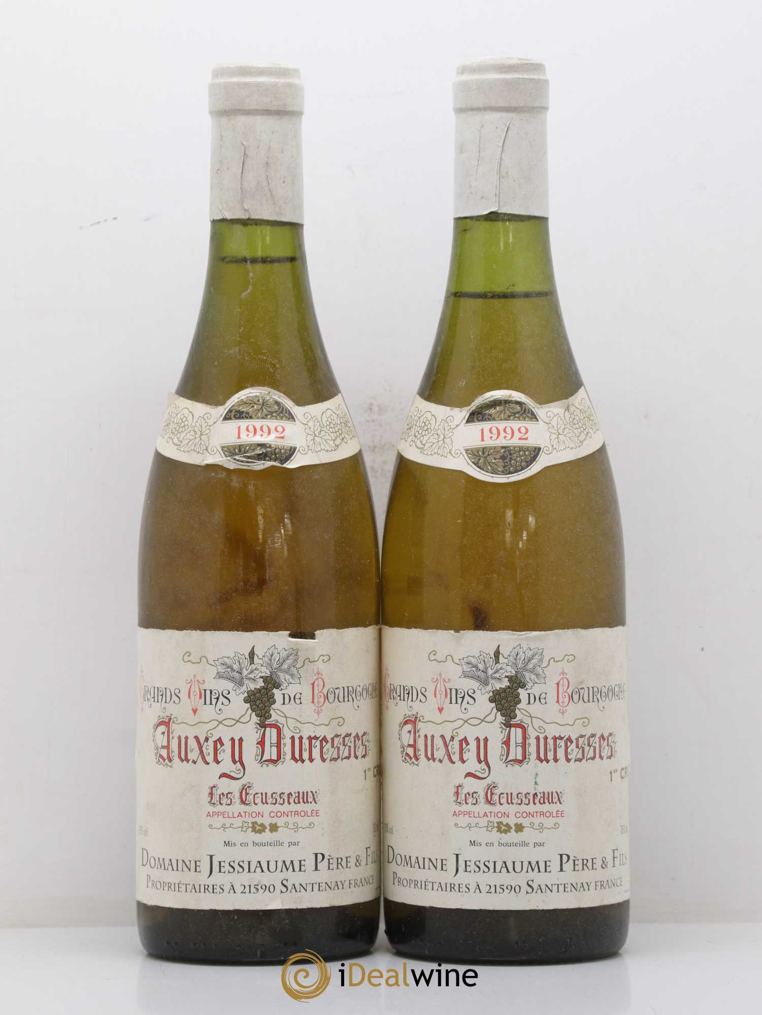 Auxey-Duresses Les Ecusseaux Domaine Jessiaume 1992 - Posten von 2 Flaschen - 0