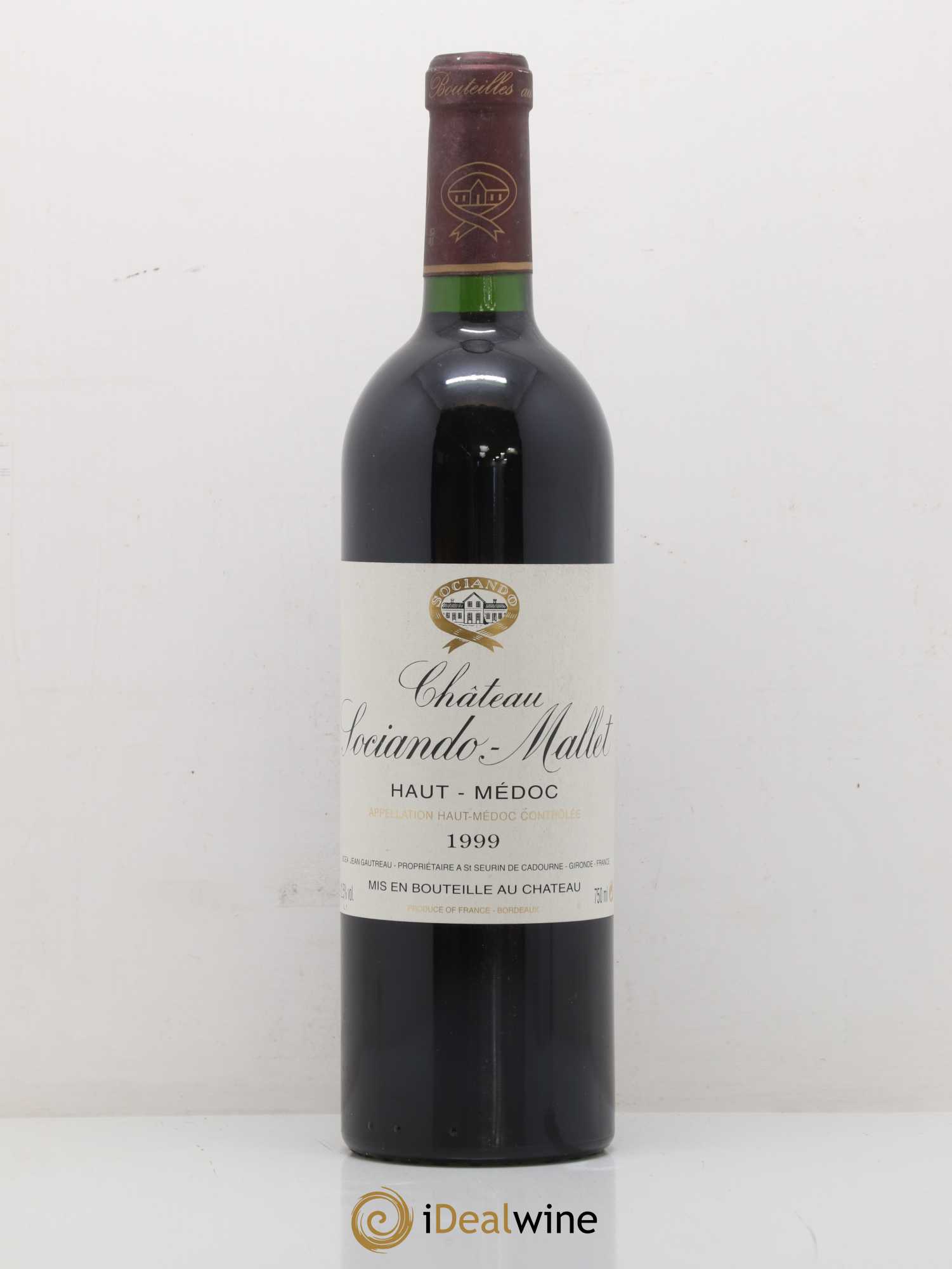 Château Sociando Mallet 1999 - Lot de 1 bouteille - 0