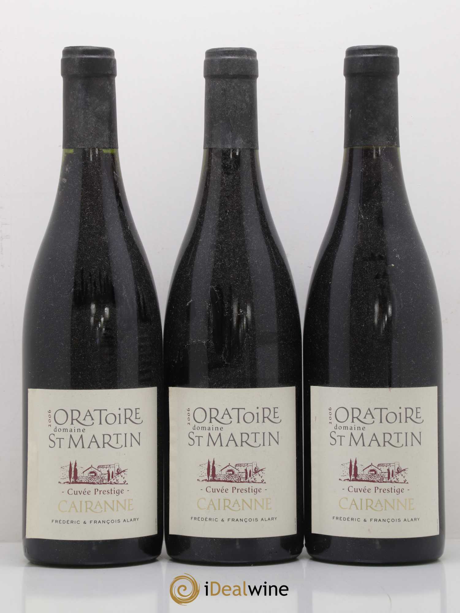 Côtes-du-Rhône-Villages Cairanne Oratoire Saint-Martin Cuvée Prestige Frédéric et François Alary 2006 - Lot de 3 bouteilles - 0
