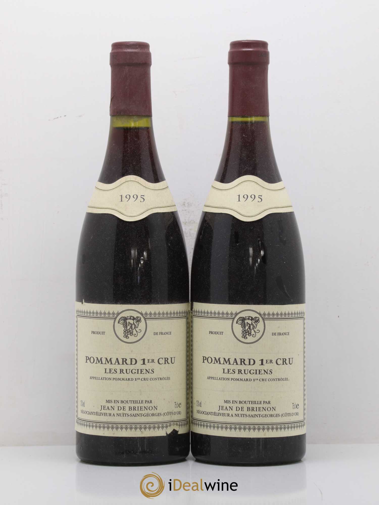 Pommard 1er Cru Les Rugiens Jean de Brienon 1995 - Lot de 2 bouteilles - 0