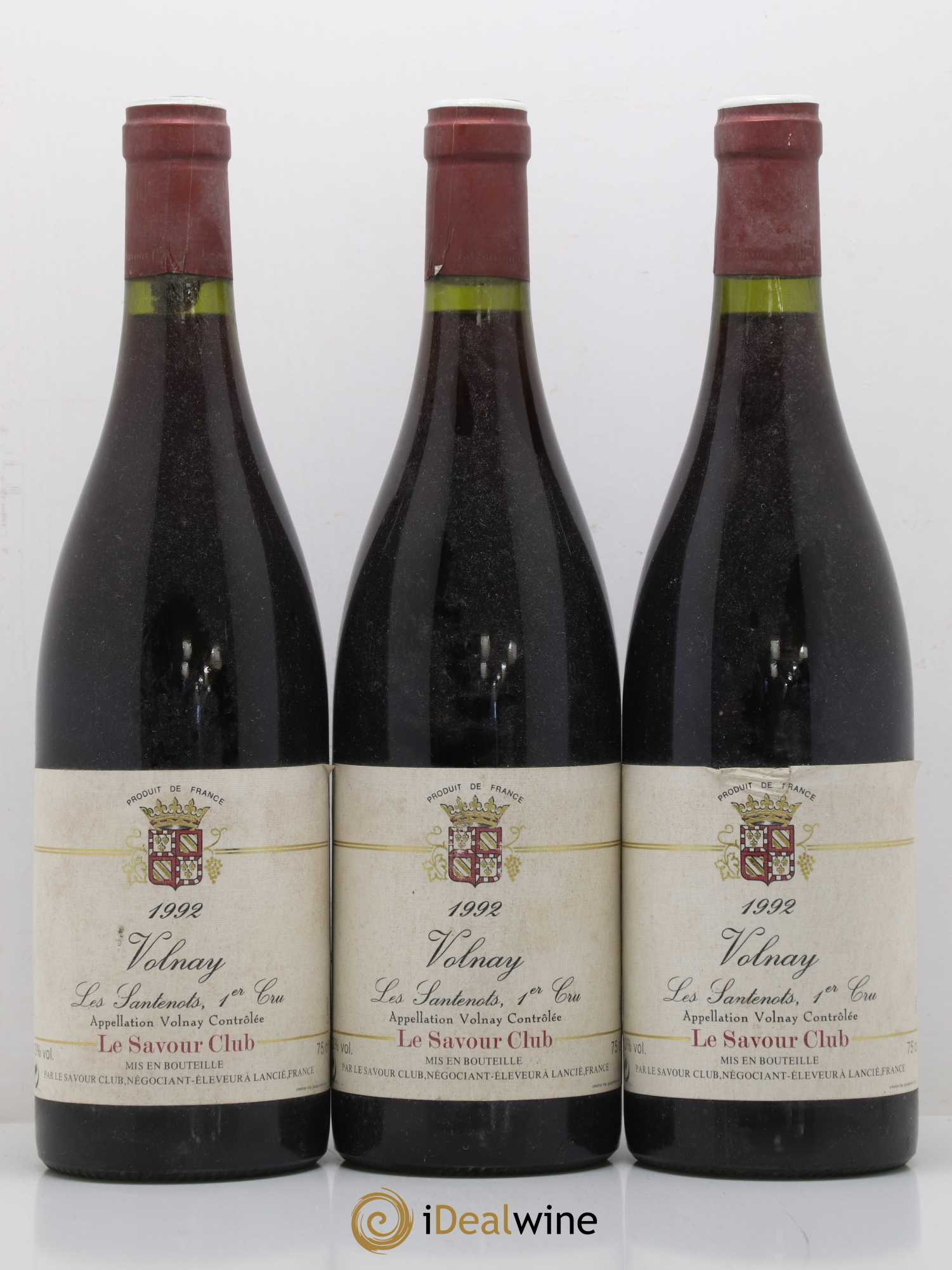 Volnay 1er Cru Les Santenots Savour Club 1992 - Posten von 3 Flaschen - 0