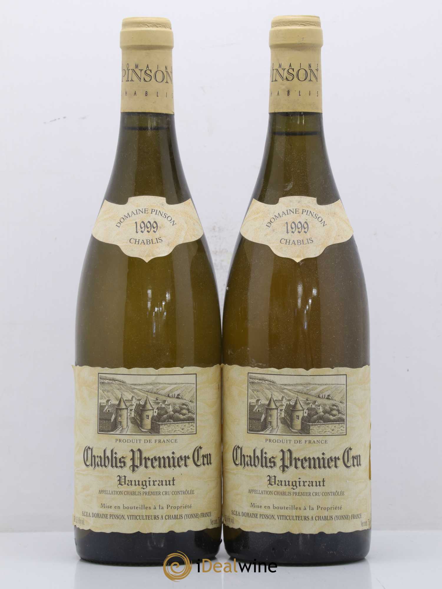 Chablis 1er Cru Vaugiraut Domaine Pinson et Fils 1999 - Posten von 2 Flaschen - 0