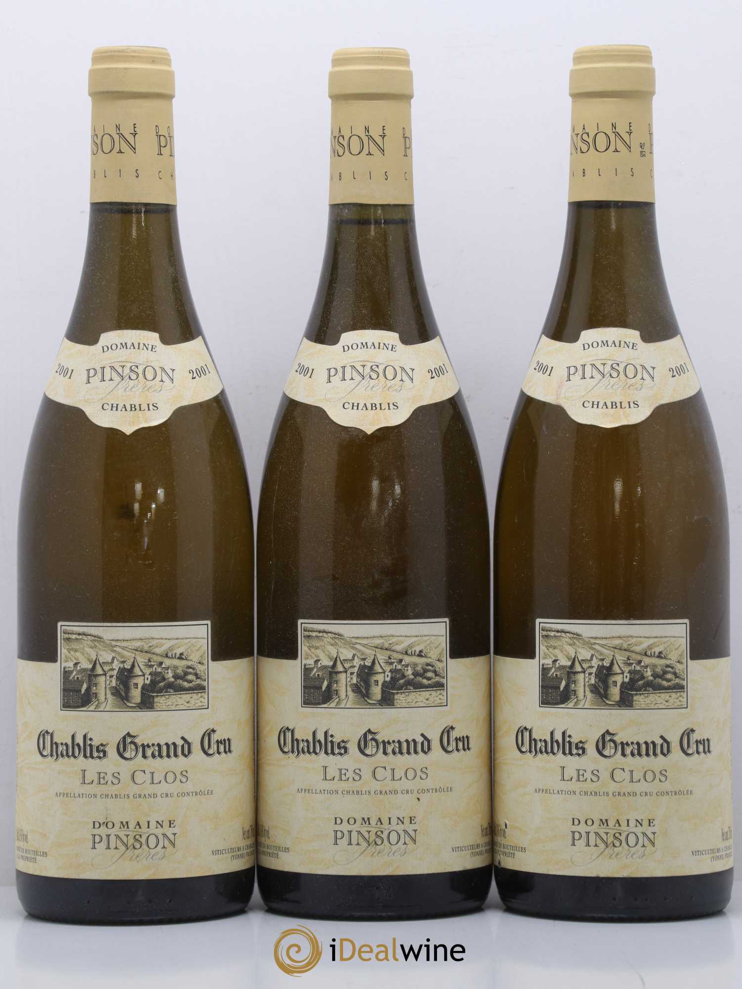 Chablis Grand Cru Les Clos Pinson Frères (Domaine) 2001 - Lot de 3 bouteilles - 0