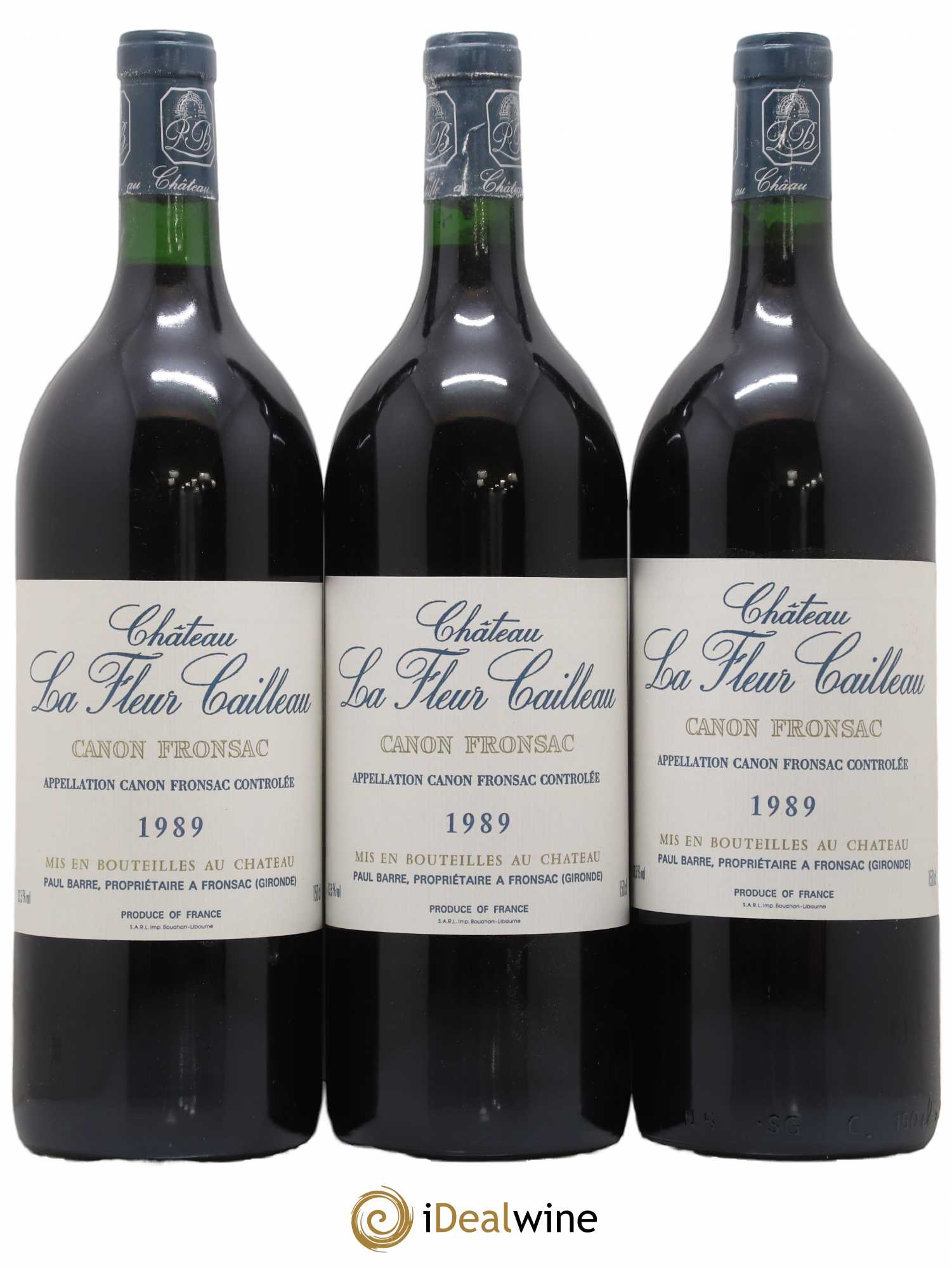 Canon-Fronsac Chateau La Fleur Cailleau Vignobles Paul Barre 1989 - Posten von 3 Magnum - 0