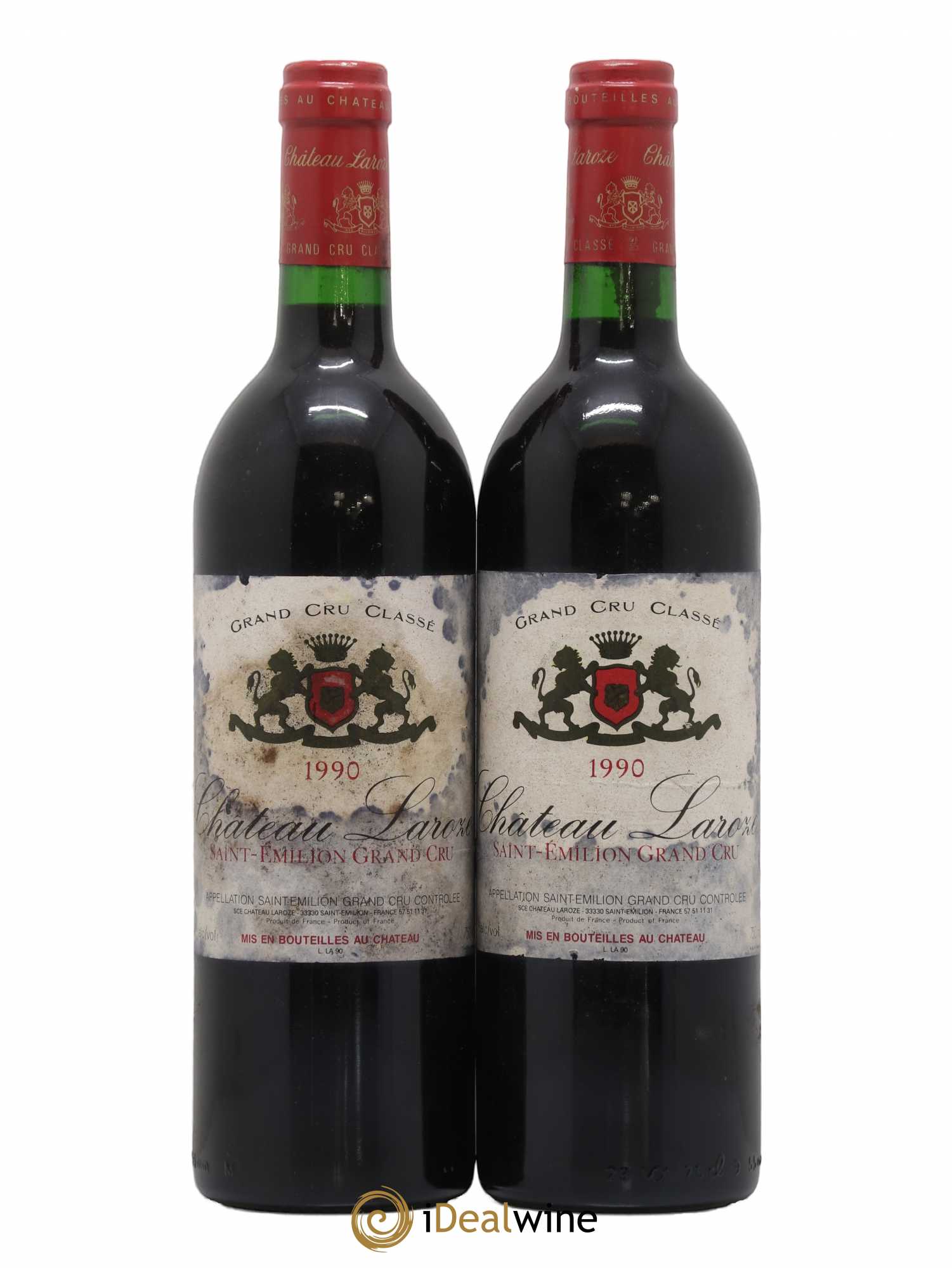 Château Laroze Grand Cru Classé 1990 - Lot de 2 bouteilles - 0