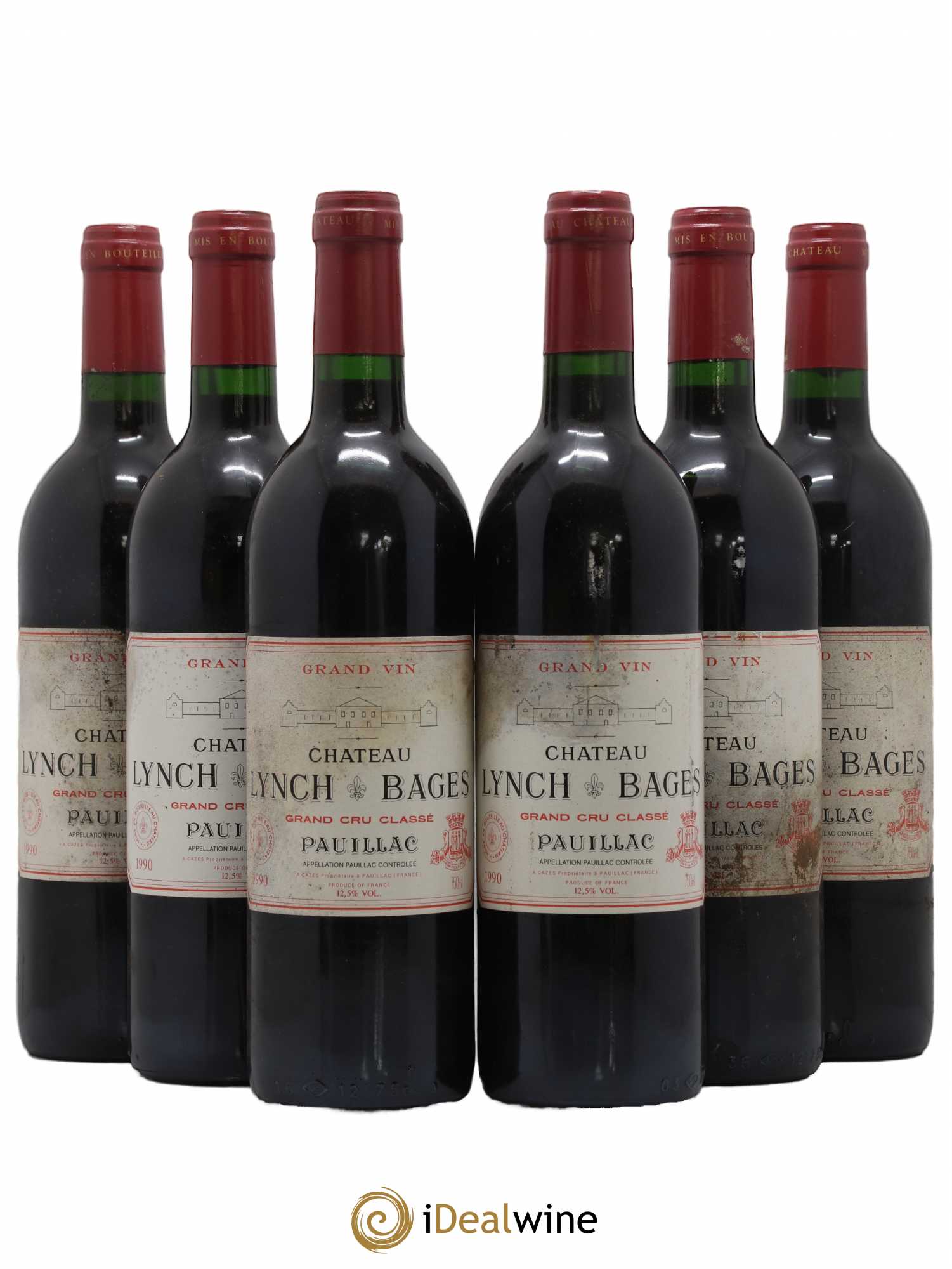 Château Lynch Bages 5ème Grand Cru Classé 1990 - Lot de 6 bouteilles - 0