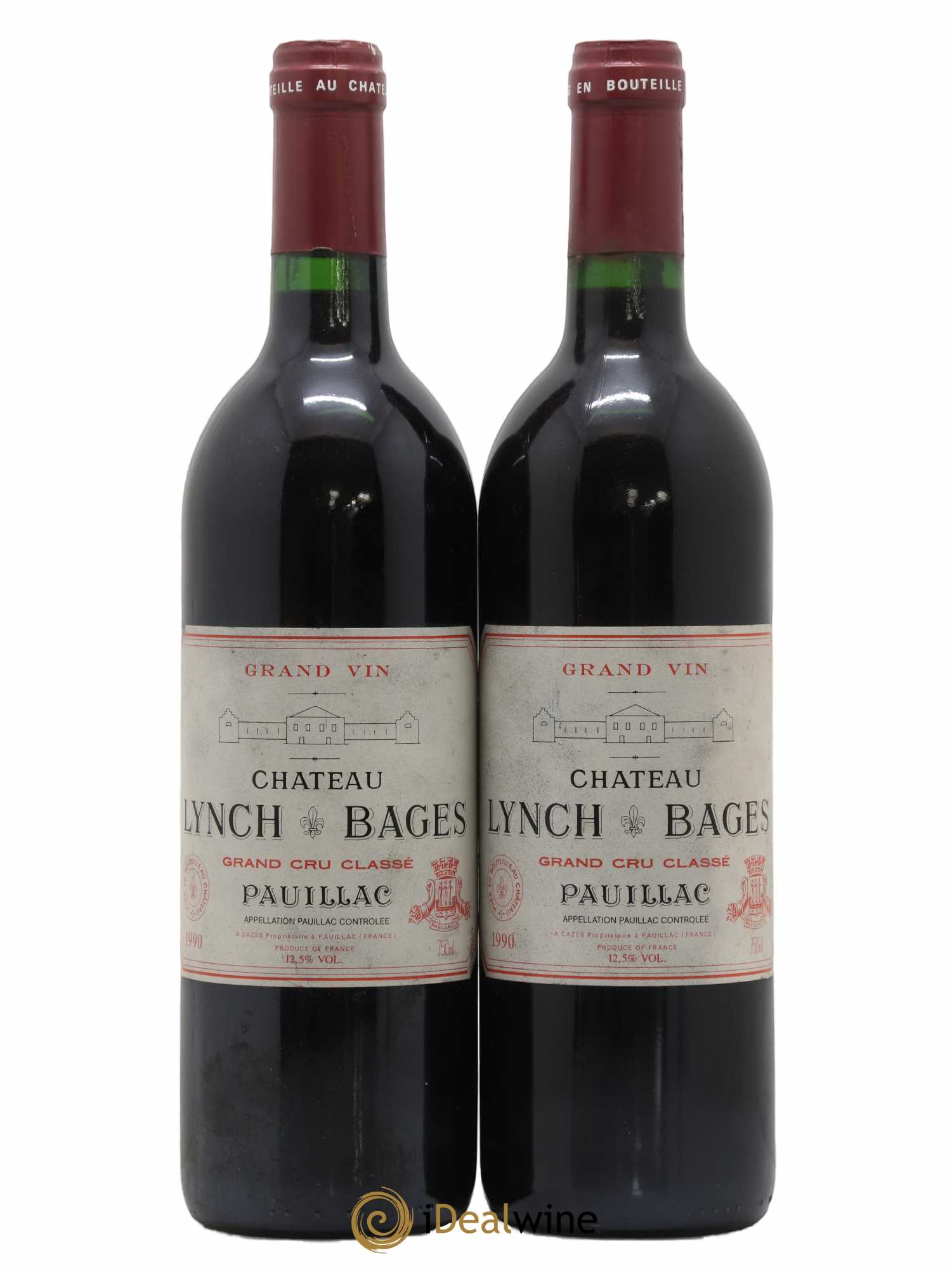 Château Lynch Bages 5ème Grand Cru Classé 1990 - Lot de 2 bouteilles - 0