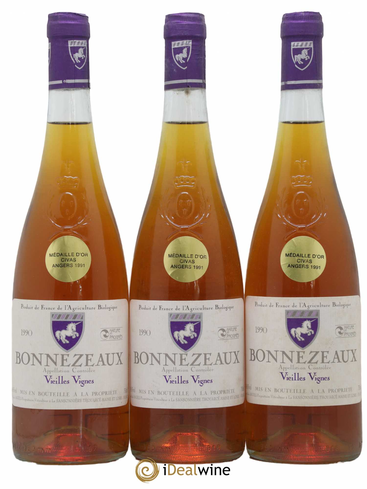 Bonnezeaux Vieilles Vignes Mark Angeli Ferme De La Sansonniere 1990 - Lotto di 3 bottiglie - 0