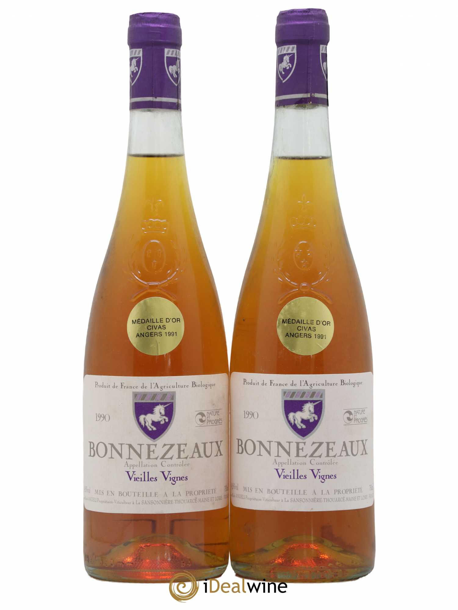 Bonnezeaux Vieilles Vignes Mark Angeli Ferme De La Sansonniere 1990 - Lotto di 2 bottiglie - 0