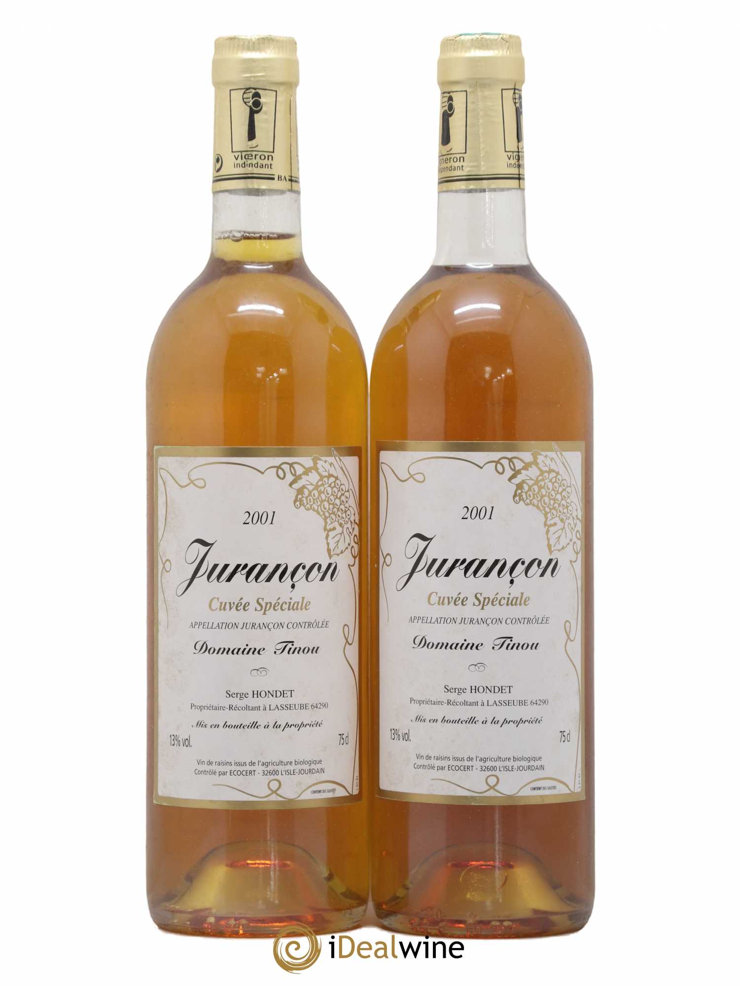 Jurançon Cuvée Spéciale Domaine Tinou (sans prix de réserve) 2001 - Posten von 2 Flaschen - 0