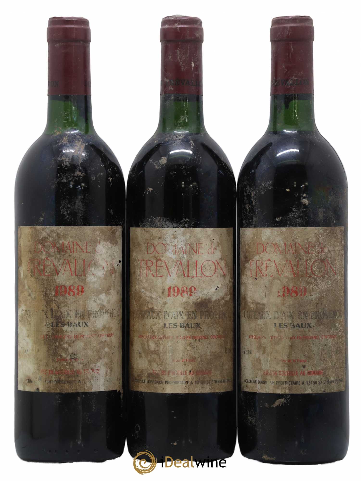 Coteaux d'Aix-en-Provence Trévallon (Domaine de) Eloi Dürrbach Les Baux 1989 - Lot de 3 bouteilles - 0
