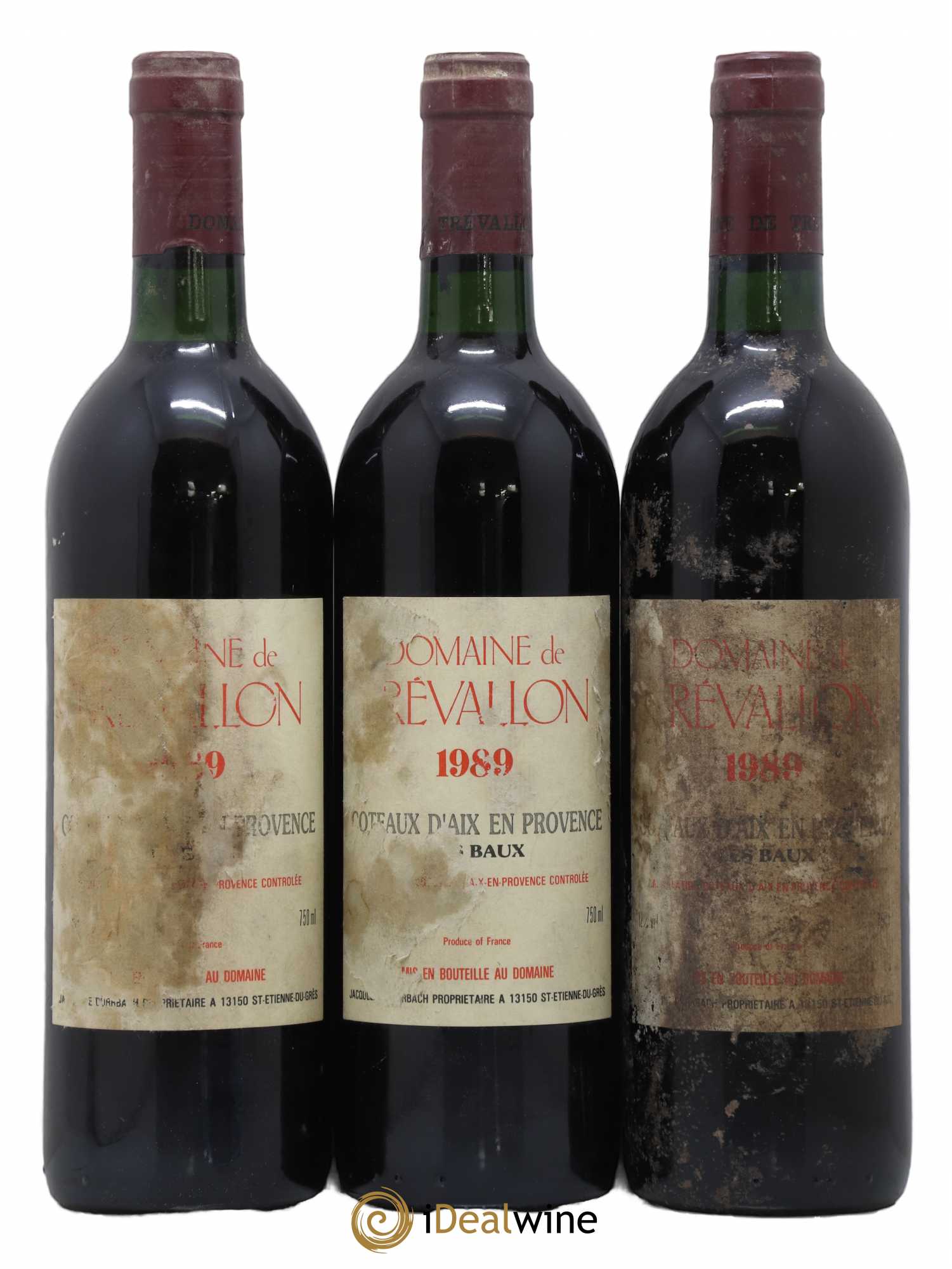 Coteaux d'Aix-en-Provence Trévallon (Domaine de) Eloi Dürrbach Les Baux 1989 - Lot de 3 bouteilles - 0