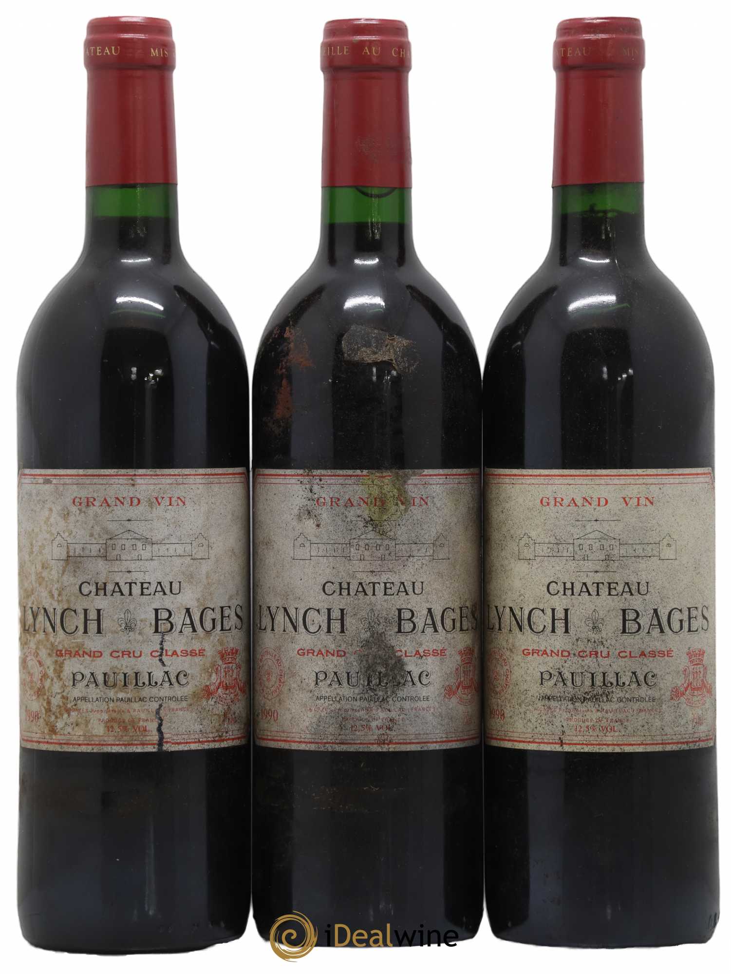 Château Lynch Bages 5ème Grand Cru Classé 1990 - Lot de 12 bouteilles - 1