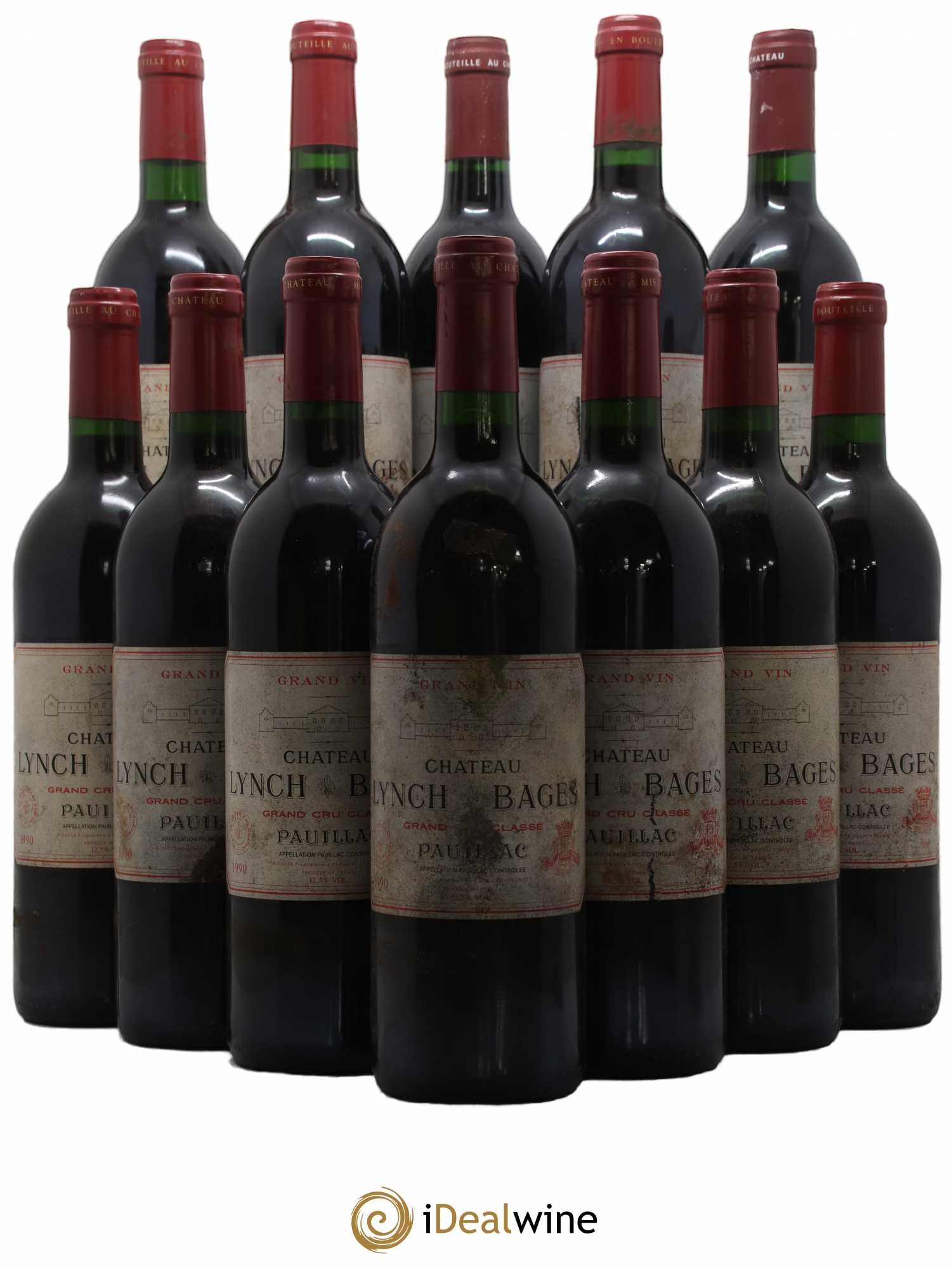 Château Lynch Bages 5ème Grand Cru Classé 1990 - Lot de 12 bouteilles - 0