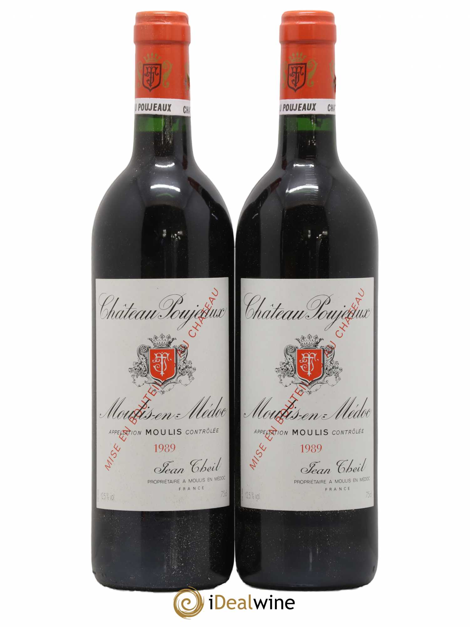 Château Poujeaux 1989 - Lot de 2 bouteilles - 0