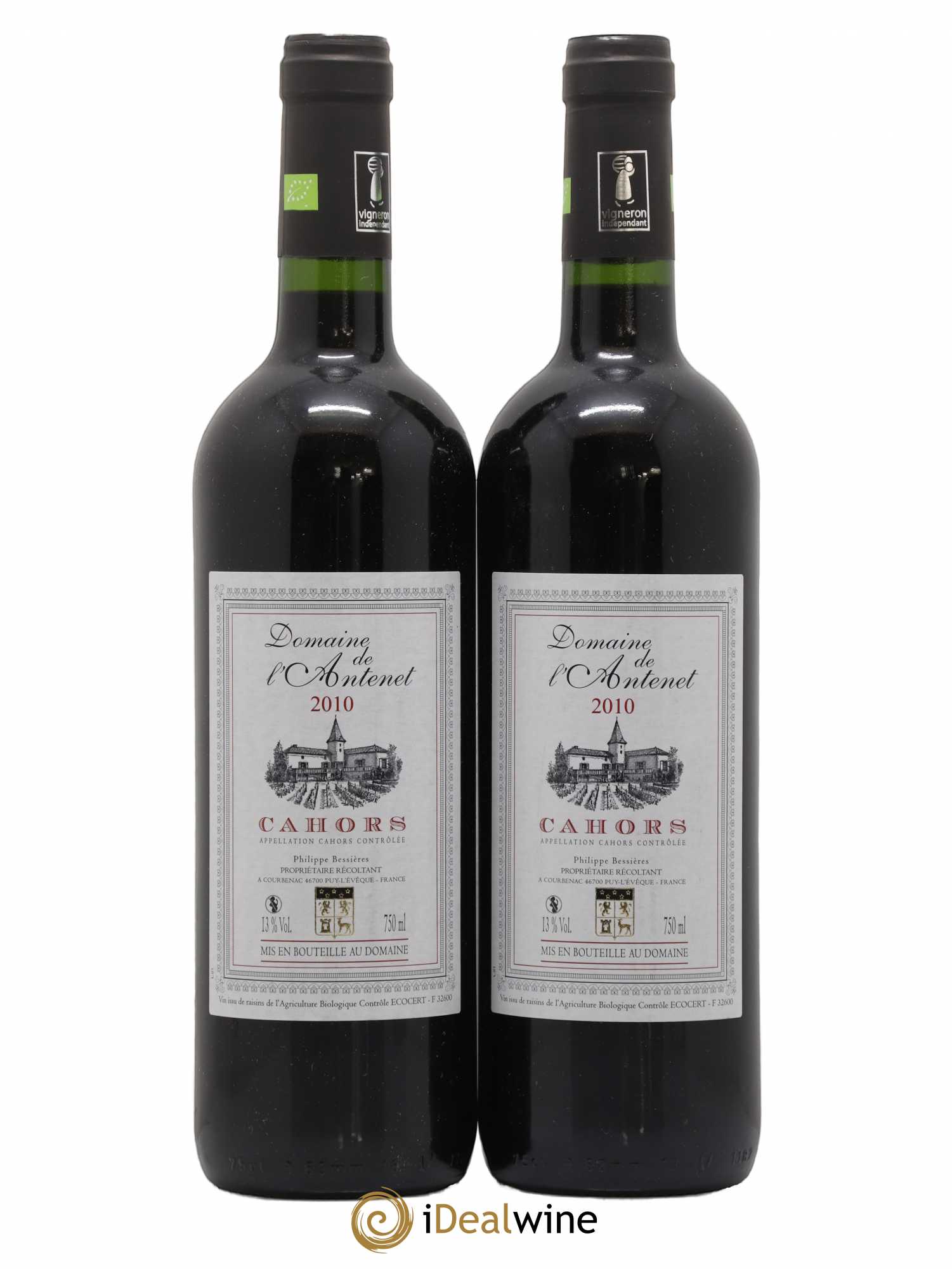 Cahors Domaine de l'Antenet P. Bessières (sans prix de réserve) 2010 - Posten von 2 Flaschen - 0