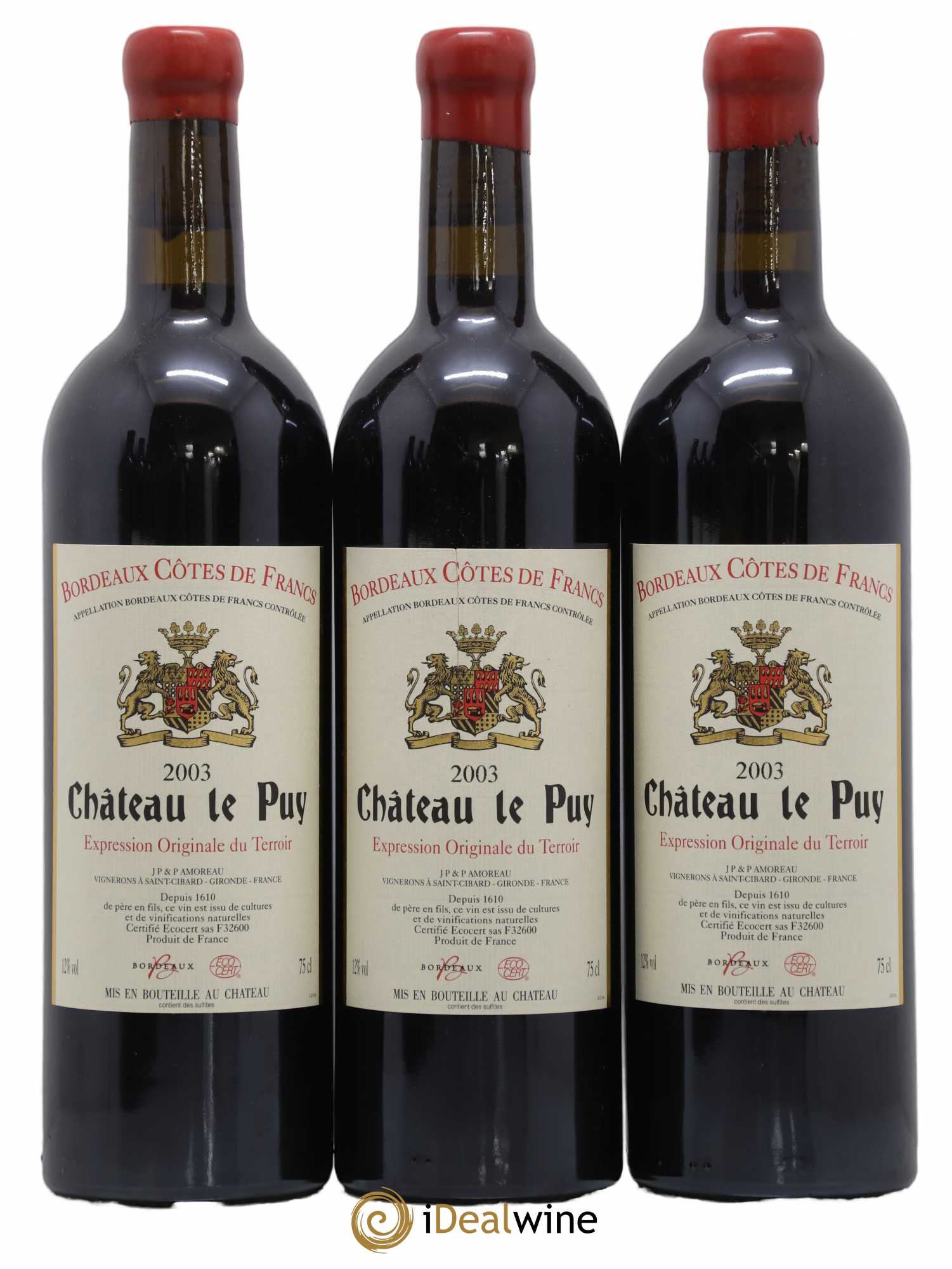 Château Le Puy 2003 - Lot de 6 bouteilles - 1