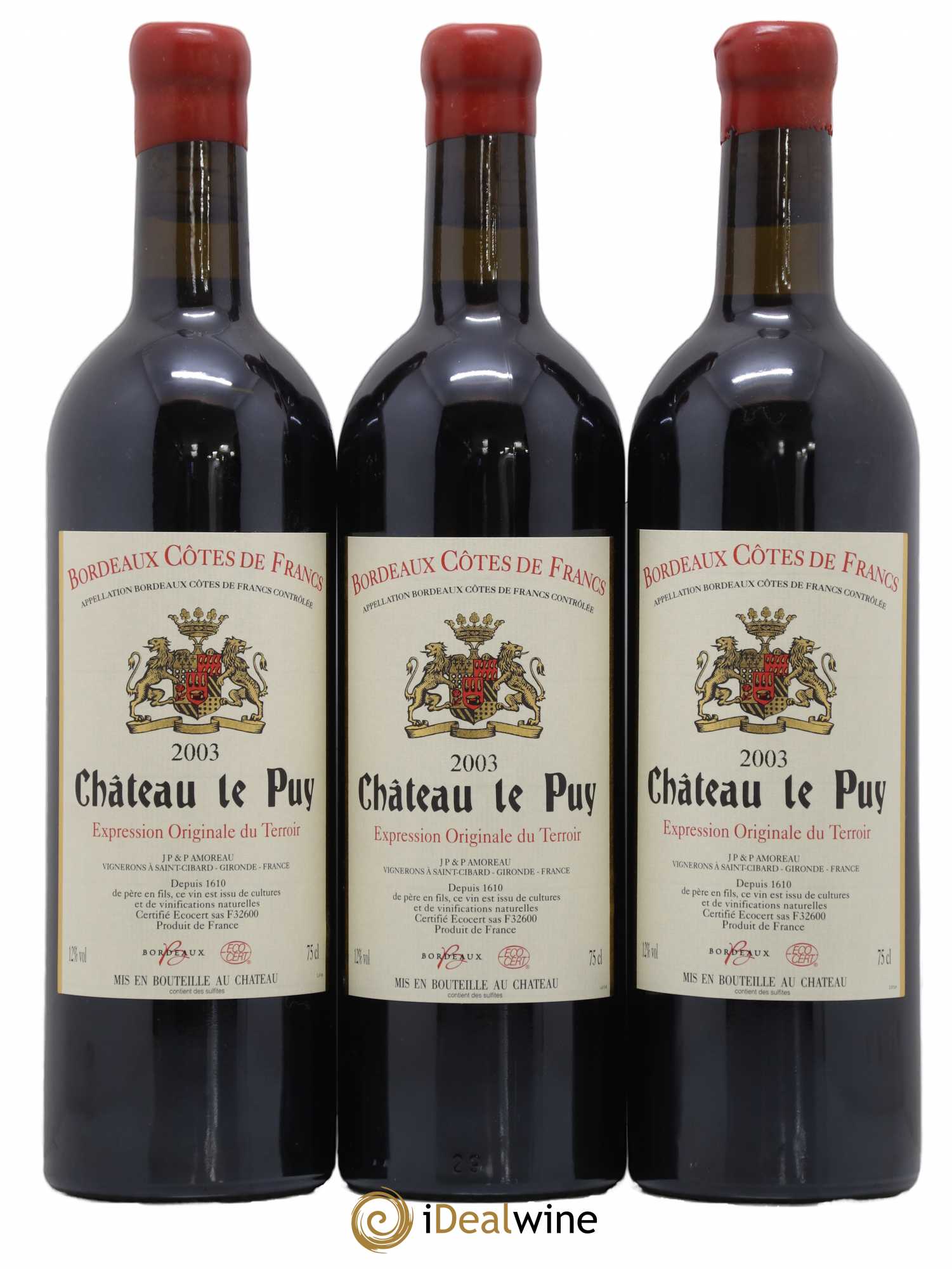 Château Le Puy 2003 - Lot de 3 bouteilles - 0