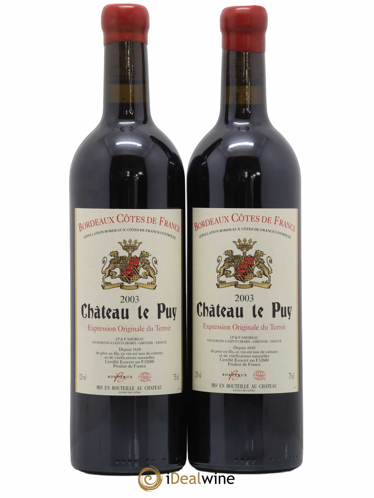 Château Le Puy 2003 - Lot de 2 bouteilles - 0