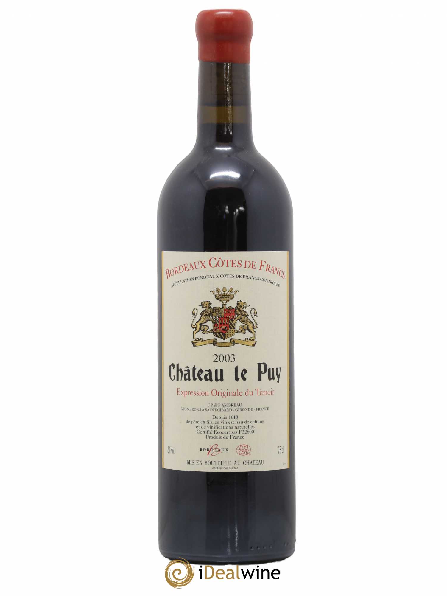 Château Le Puy 2003 - Lot de 1 bouteille - 0
