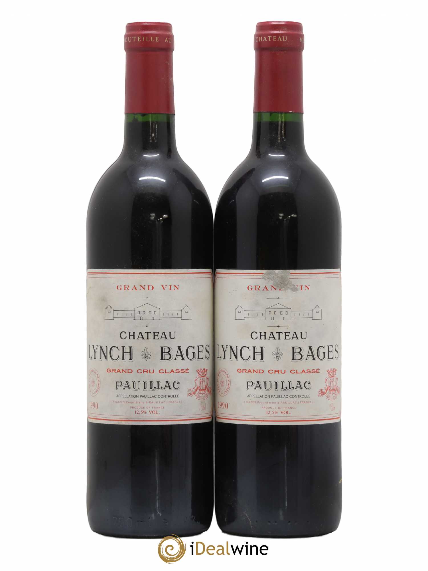 Château Lynch Bages 5ème Grand Cru Classé 1990 - Lot de 2 bouteilles - 0