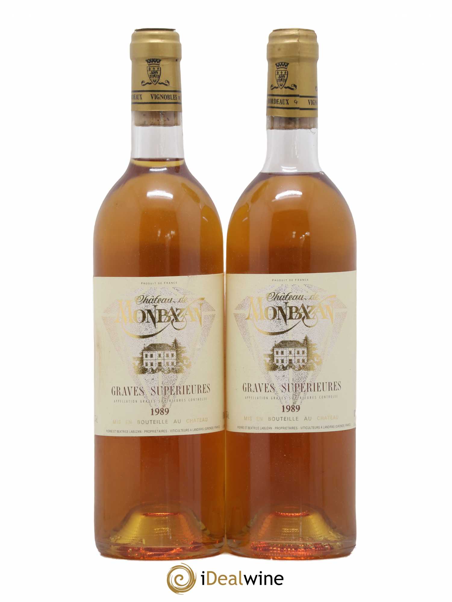 Graves Superieurs Chateau Monbazan (sans prix de réserve) 1989 - Posten von 2 Flaschen - 0