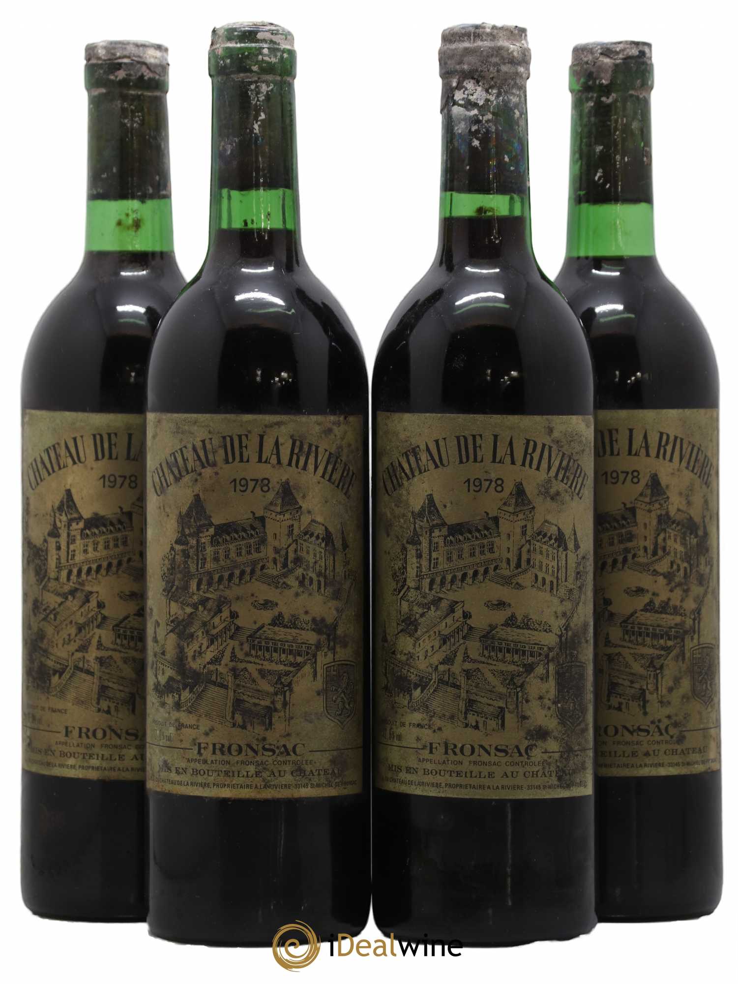 Château de La Rivière (sans prix de réserve) 1978 - Lot de 4 bouteilles - 0