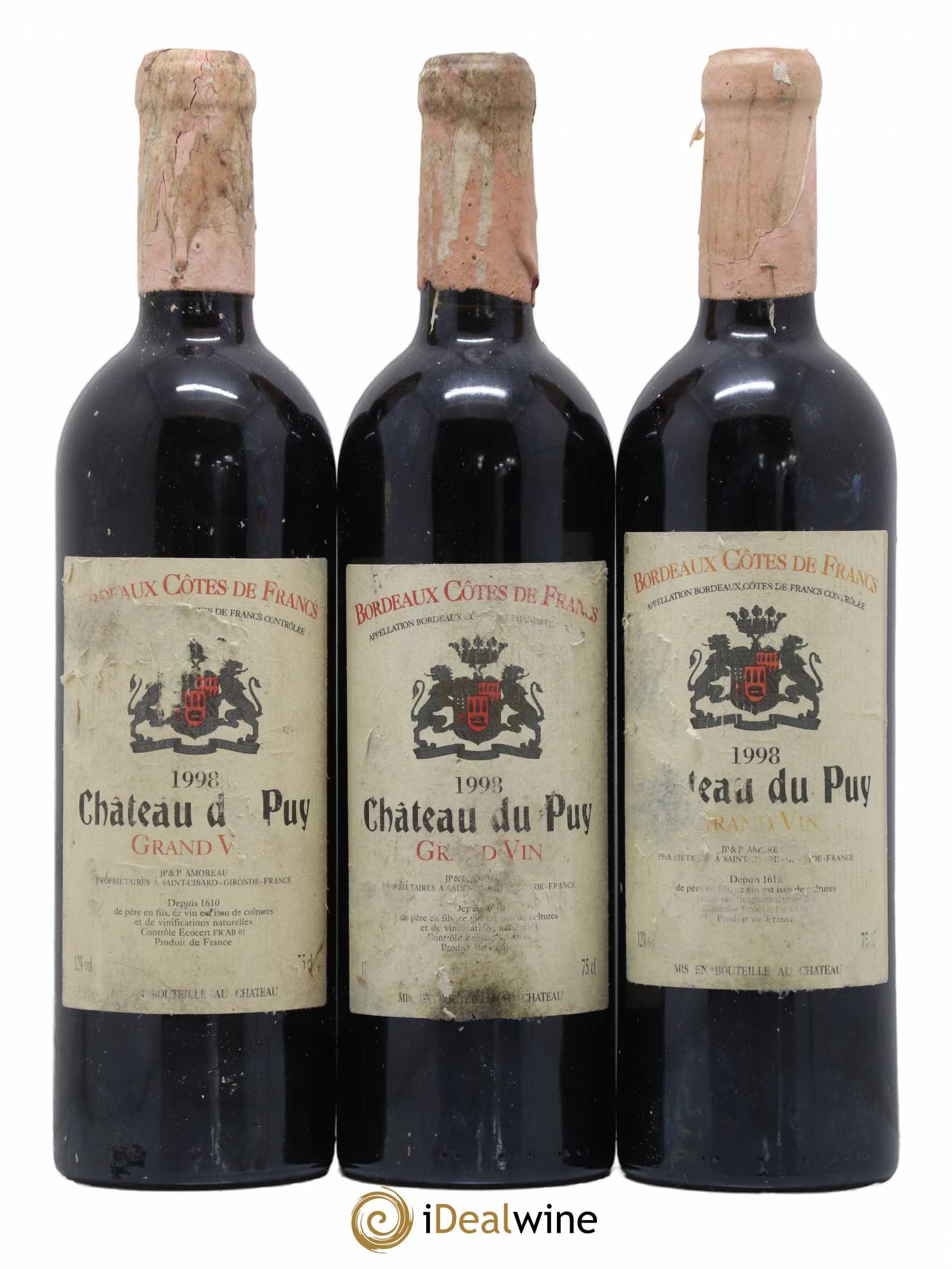 Château Le Puy 1998 - Lot de 3 bouteilles - 0