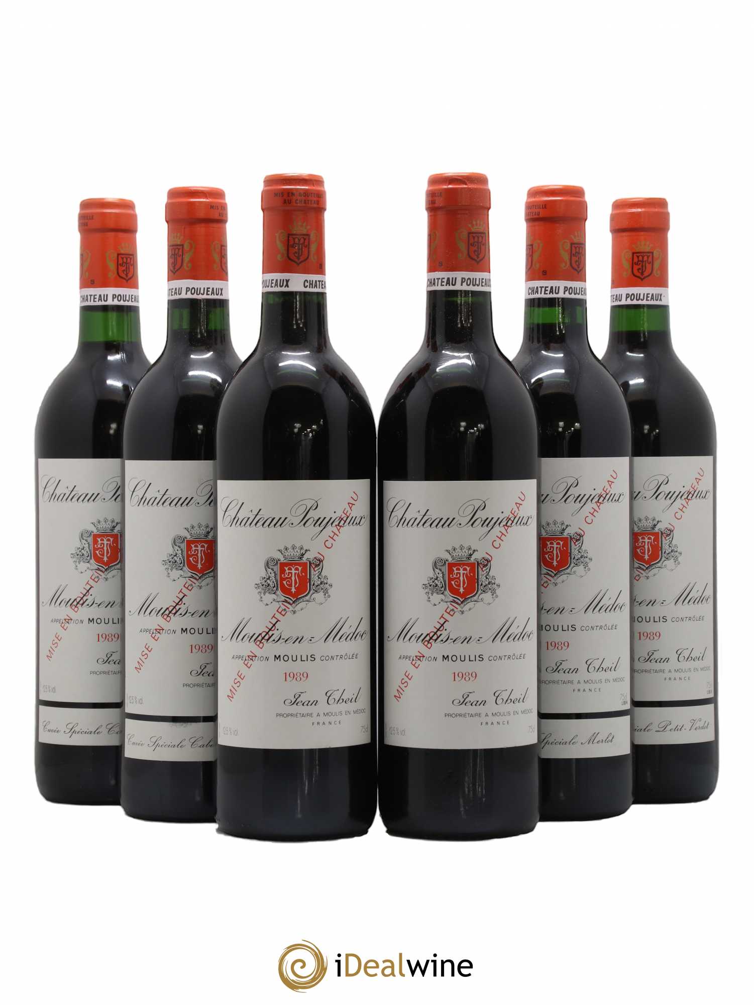 Château Poujeaux 1989 - Lot de 6 bouteilles - 0