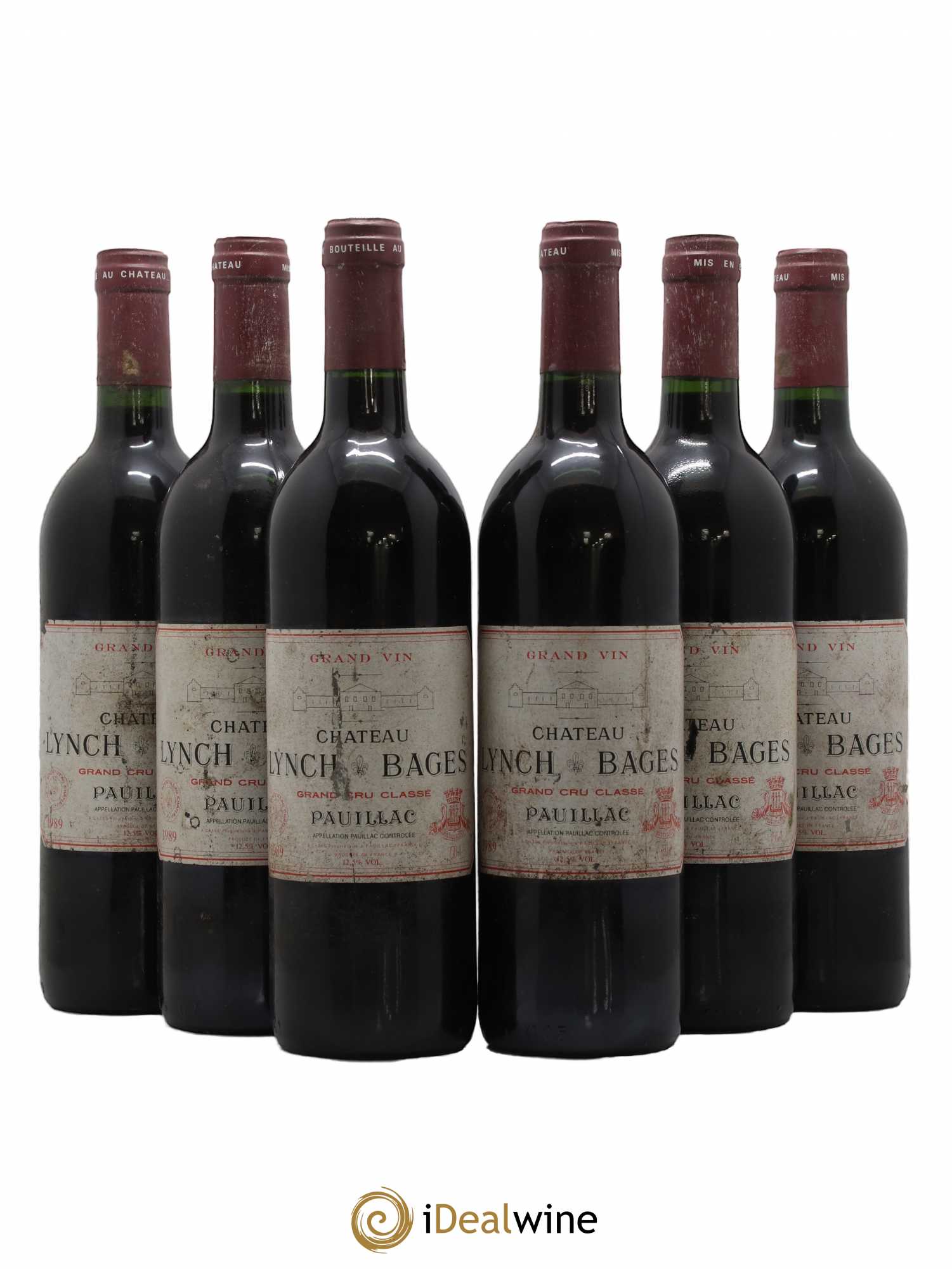 Château Lynch Bages 5ème Grand Cru Classé 1989 - Lot de 6 bouteilles - 0