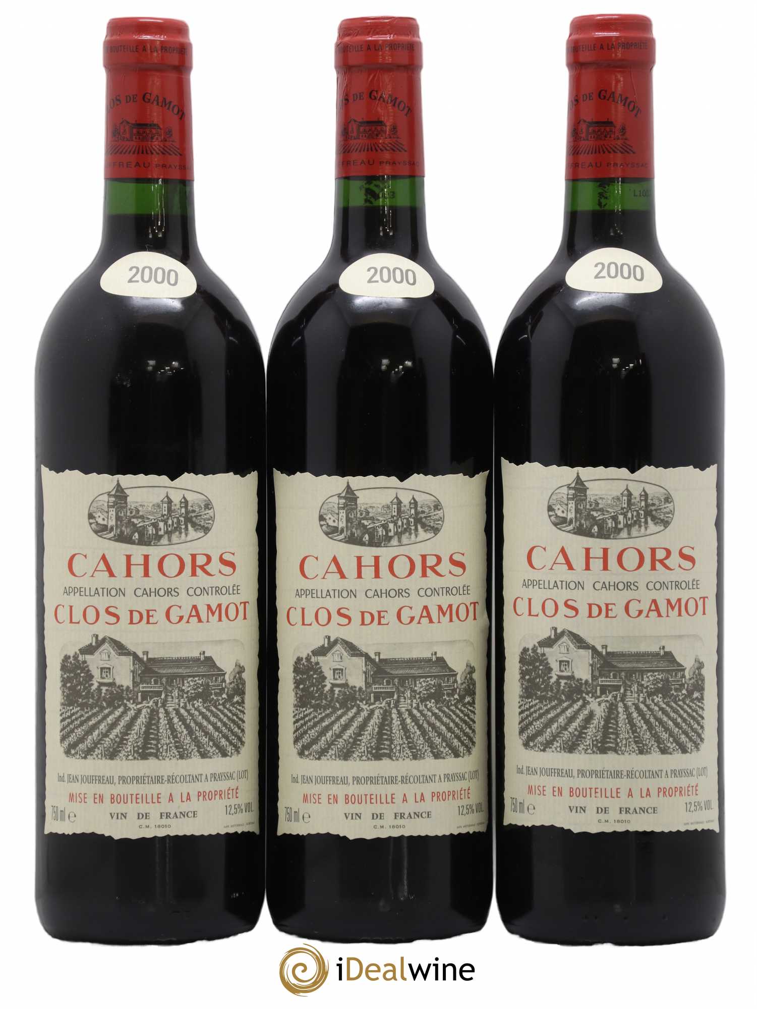 Cahors Cahors Clos De Gamot 2000 - Posten von 6 Flaschen - 2