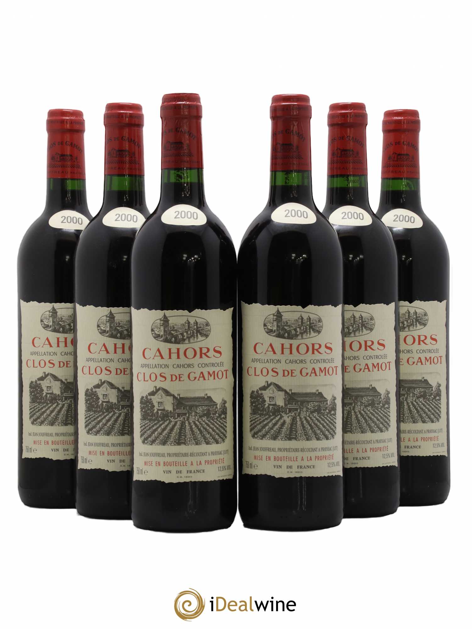 Cahors Cahors Clos De Gamot 2000 - Posten von 6 Flaschen - 0