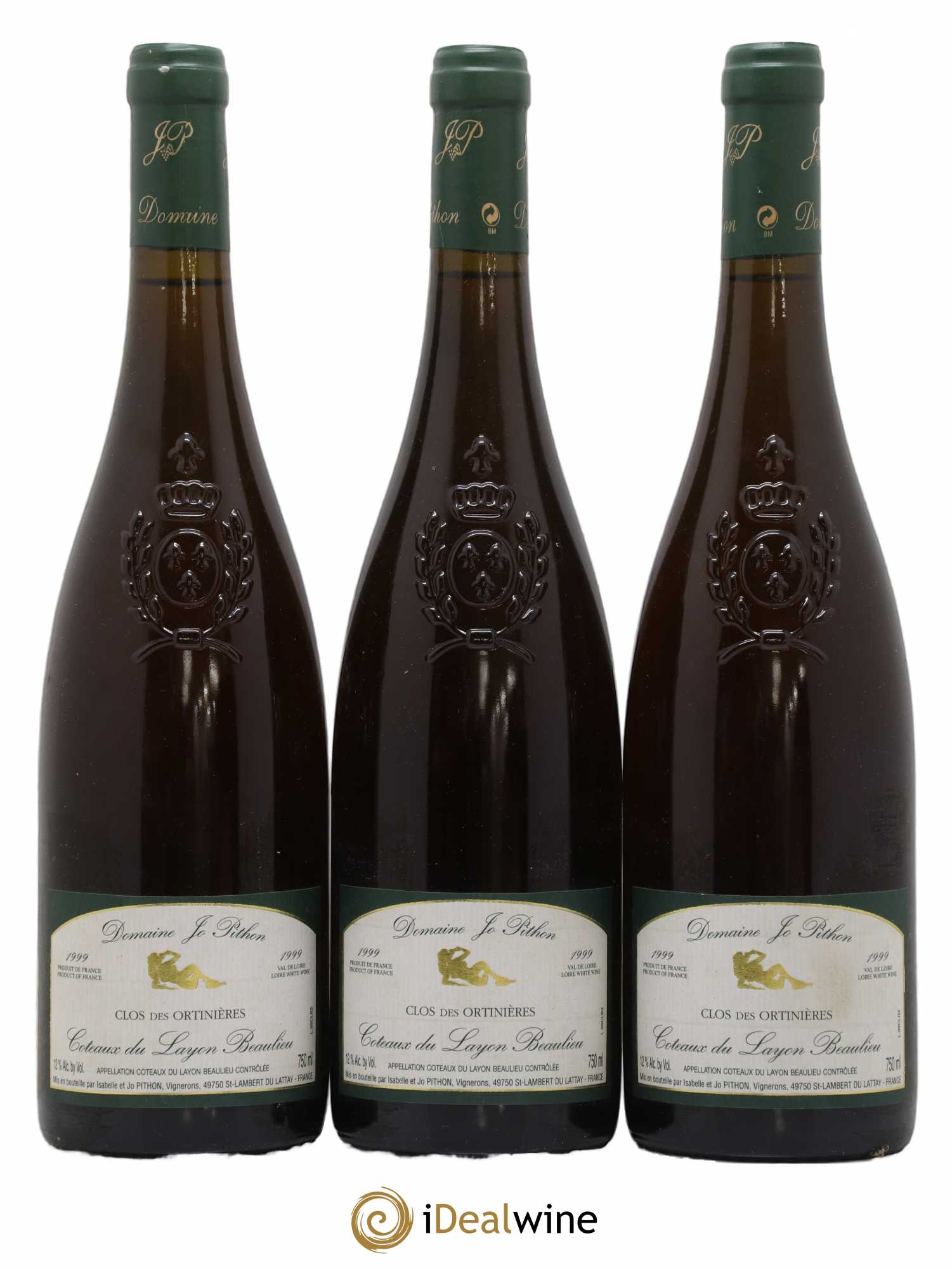 Coteaux du Layon Clos Des Ortinieres Jo Pithon (Domaine) 1999 - Lotto di 3 bottiglie - 0