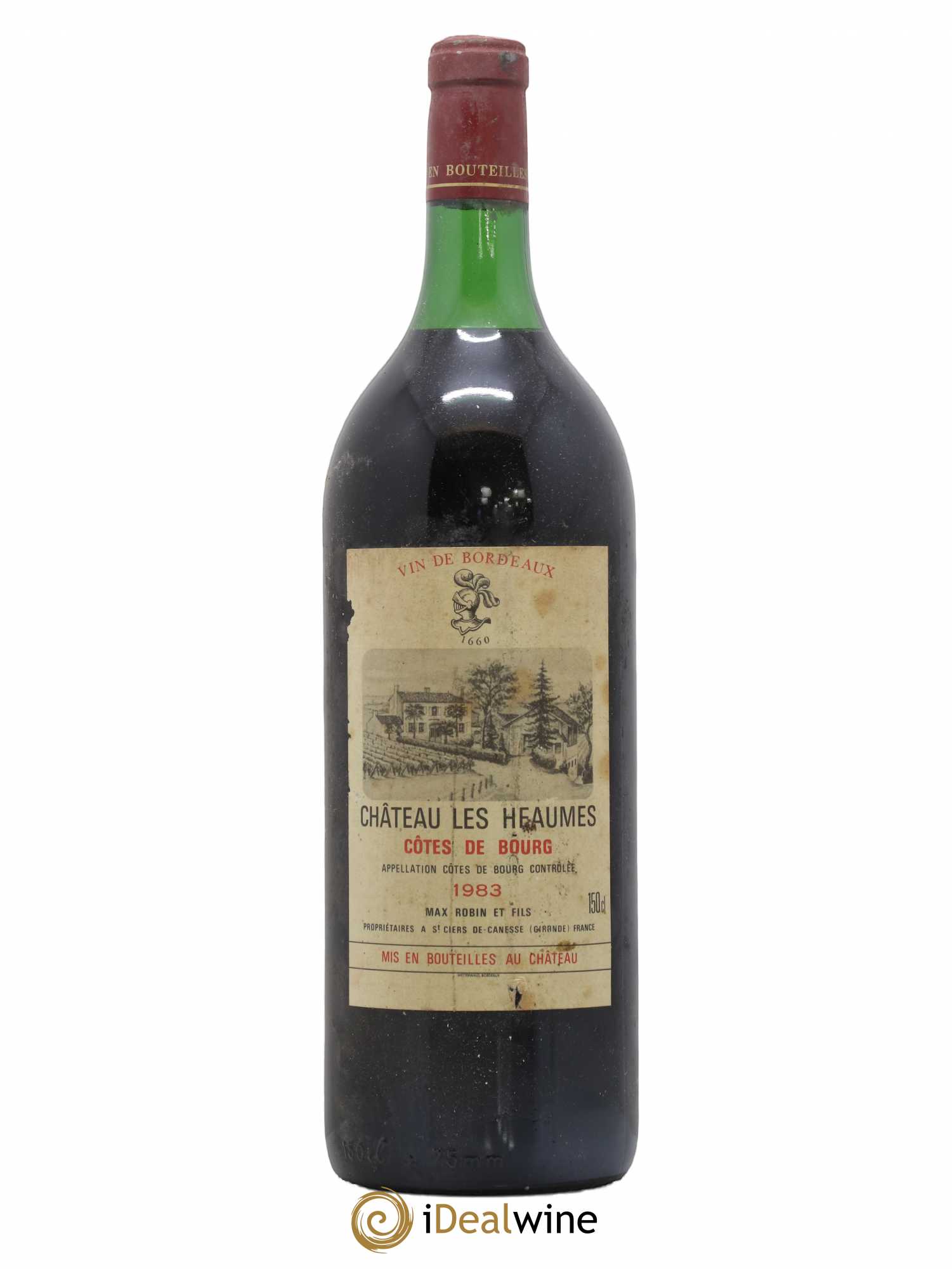 Côtes de Bourg Chateau Les Heaumes 1983 - Posten von 1 Magnum - 0