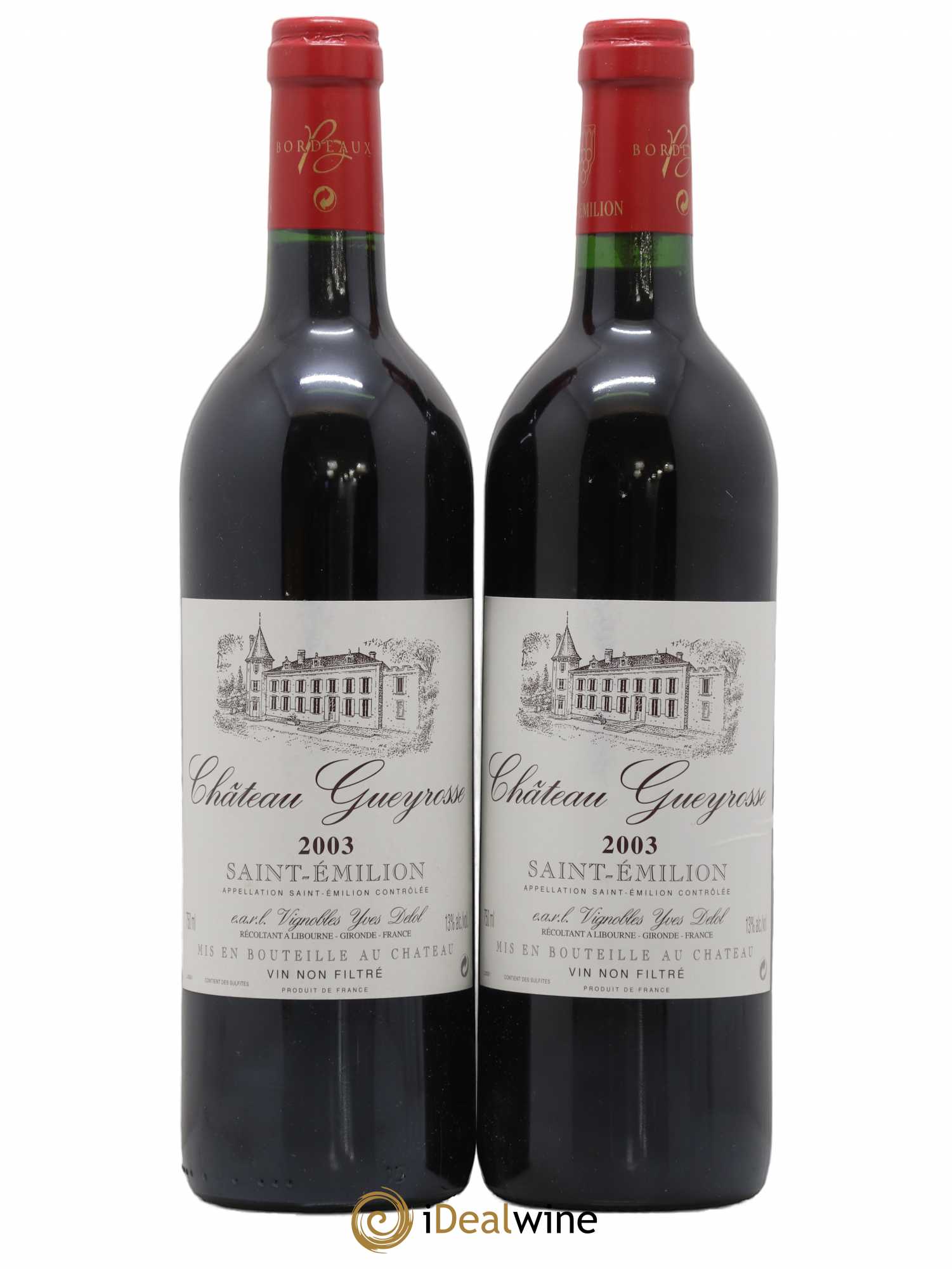 Saint-Émilion Grand Cru Chateau Gueyrosse Delol 2003 - Posten von 2 Flaschen - 0