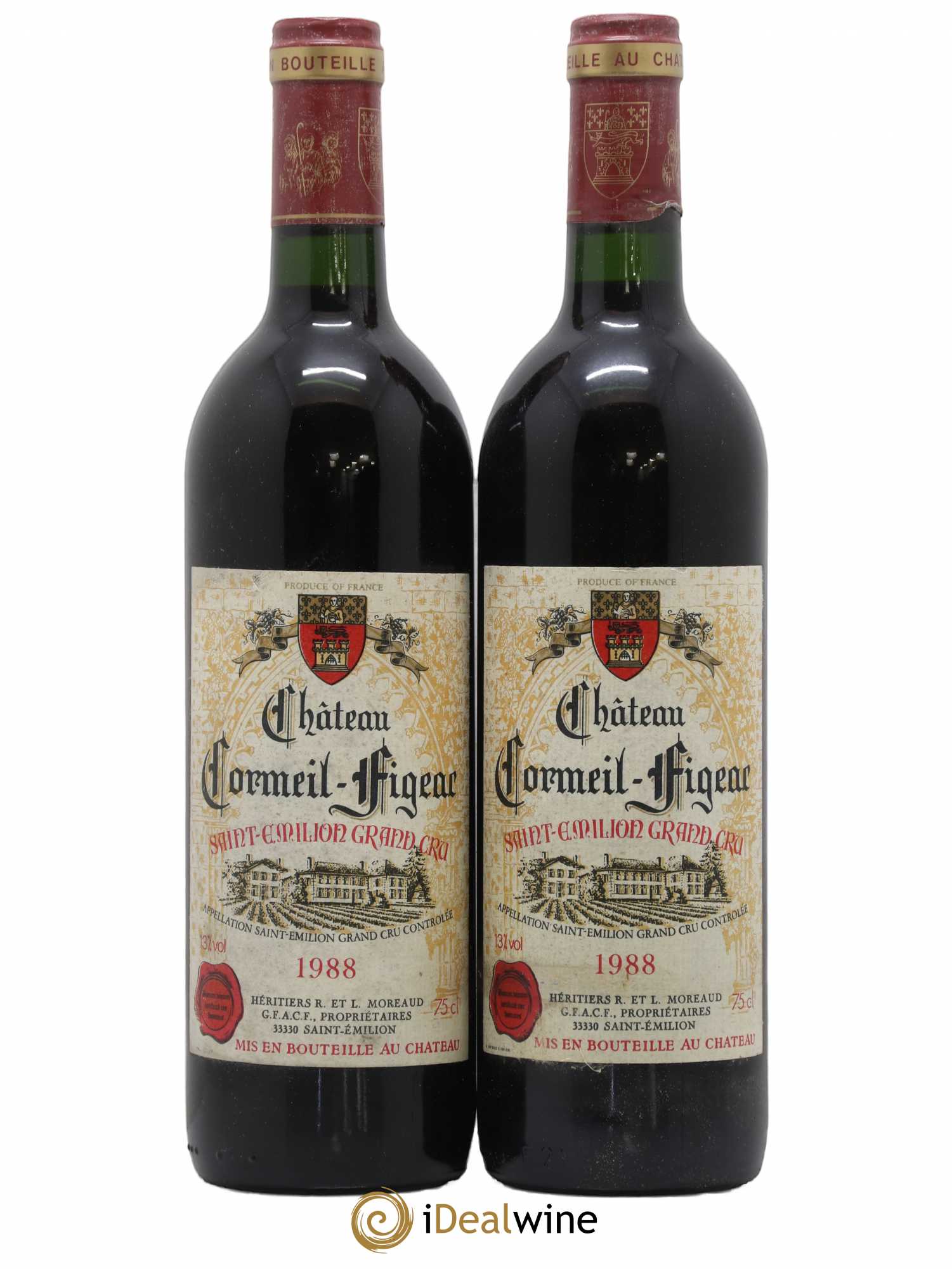 Château Cormeil Figeac 1988 - Lot de 2 bouteilles - 0