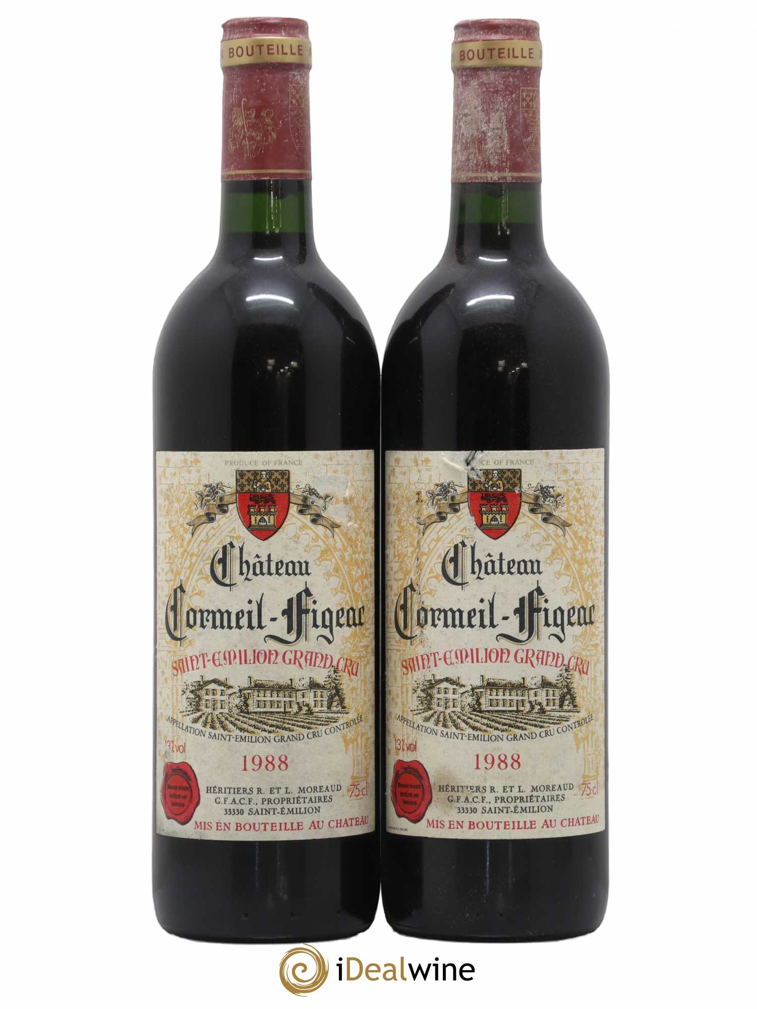Château Cormeil Figeac 1988 - Lot de 2 bouteilles - 0