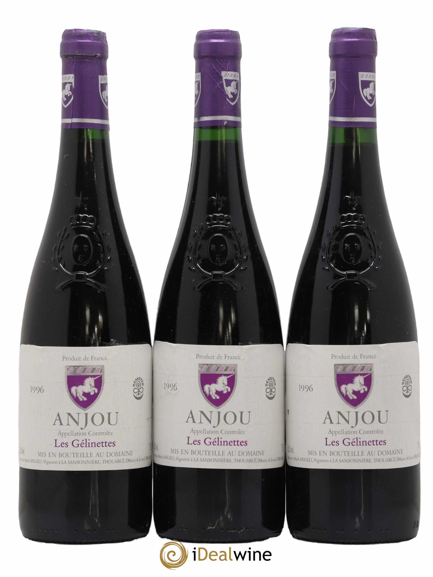 Anjou Les Gélinettes Mark Angeli Ferme de la Sansonnière 1996 - Posten von 3 Flaschen - 0