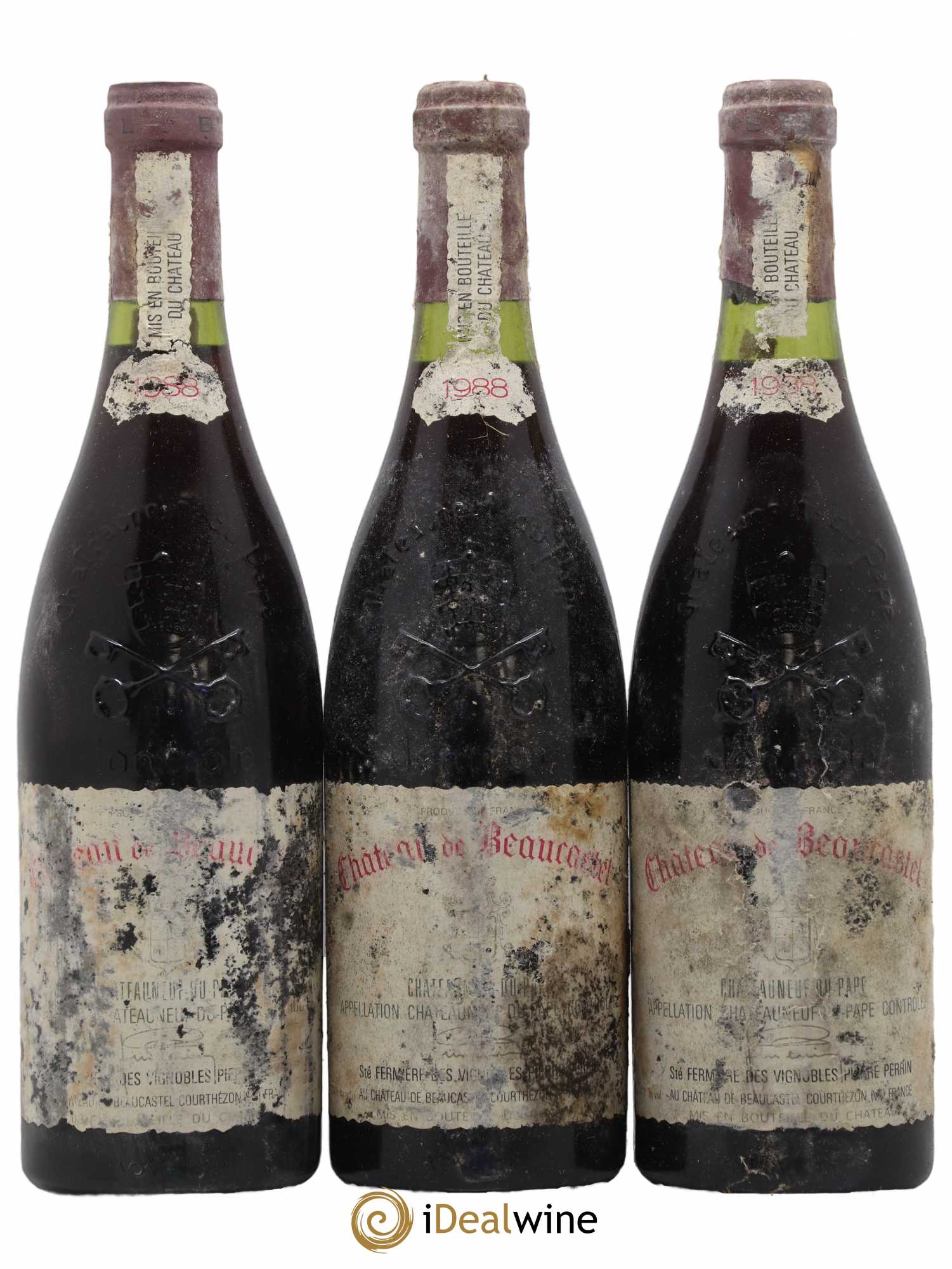 Châteauneuf-du-Pape Château de Beaucastel Famille Perrin 1988 - Lot de 3 bouteilles - 0
