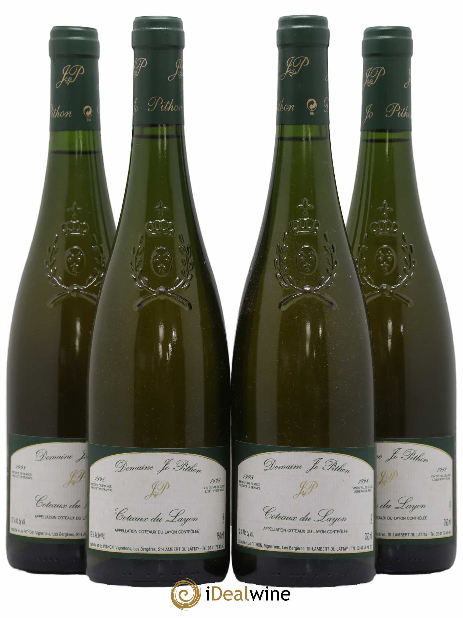 Coteaux du Layon Domaine Jo Pithon 1998 - Lotto di 4 bottiglie - 0