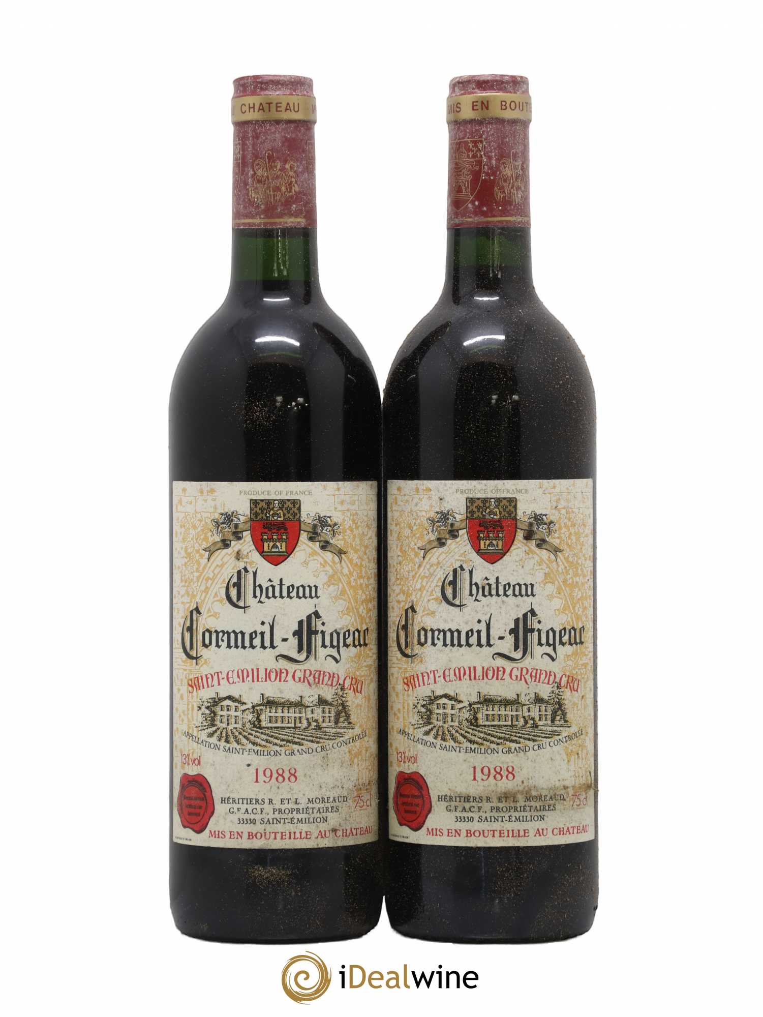 Château Cormeil Figeac 1988 - Lot de 2 bouteilles - 0