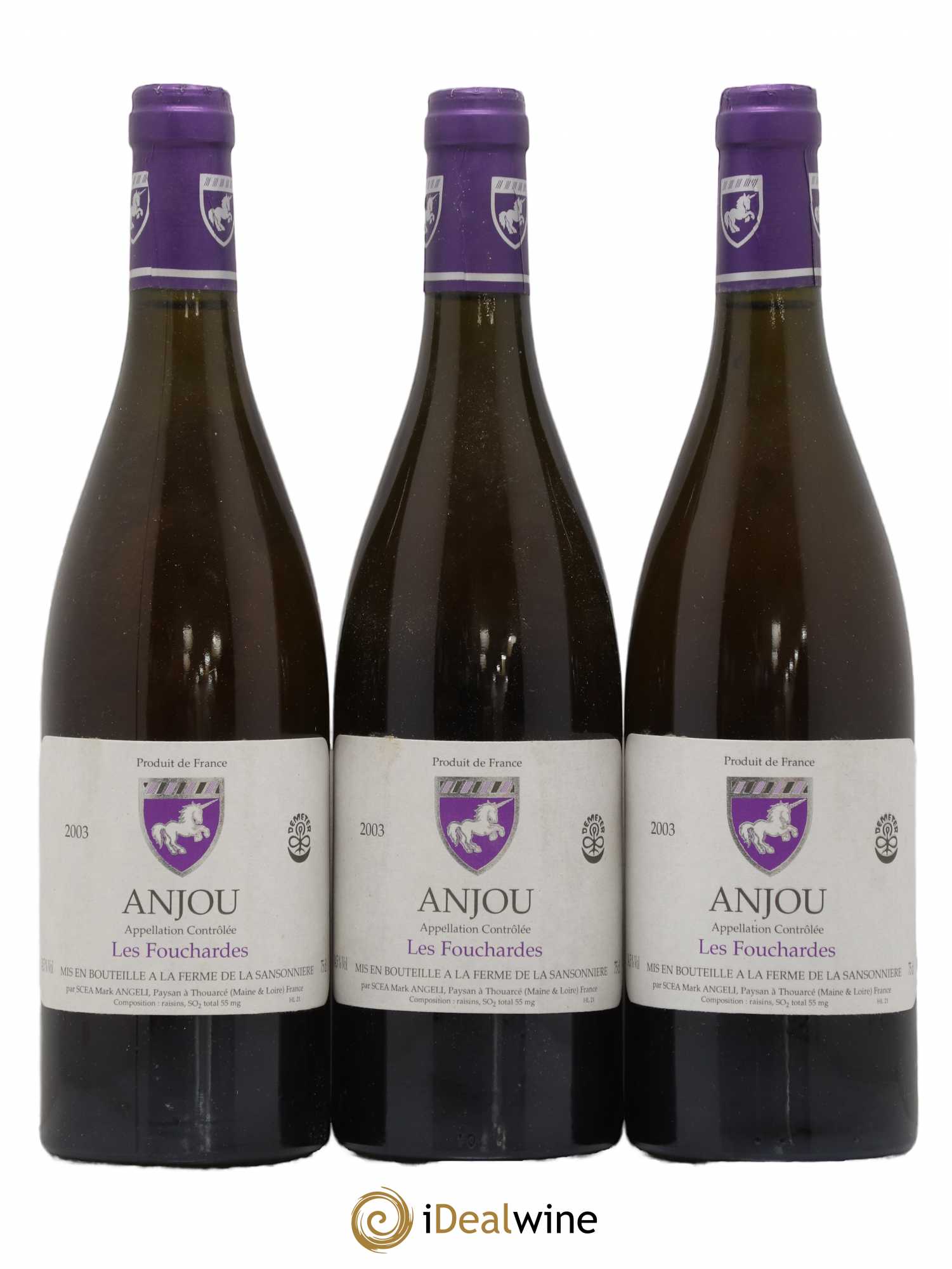 Anjou Les Fouchardes Mark Angeli (Domaine) - Ferme de la Sansonnière 2003 - Lot de 3 bouteilles - 0