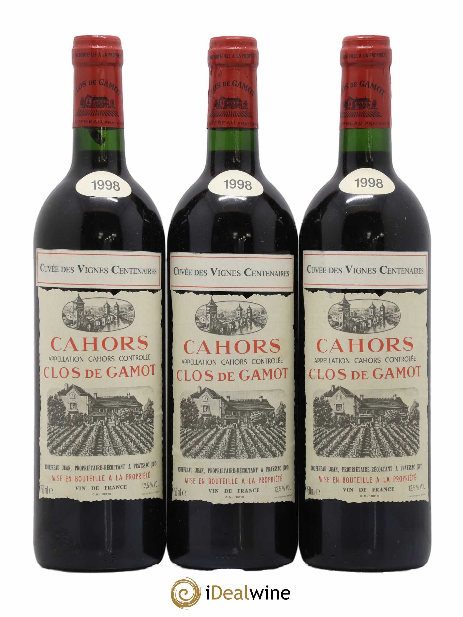 Cahors Cuvée des vignes centenaires Clos de Gamot 1998 - Posten von 6 Flaschen - 1