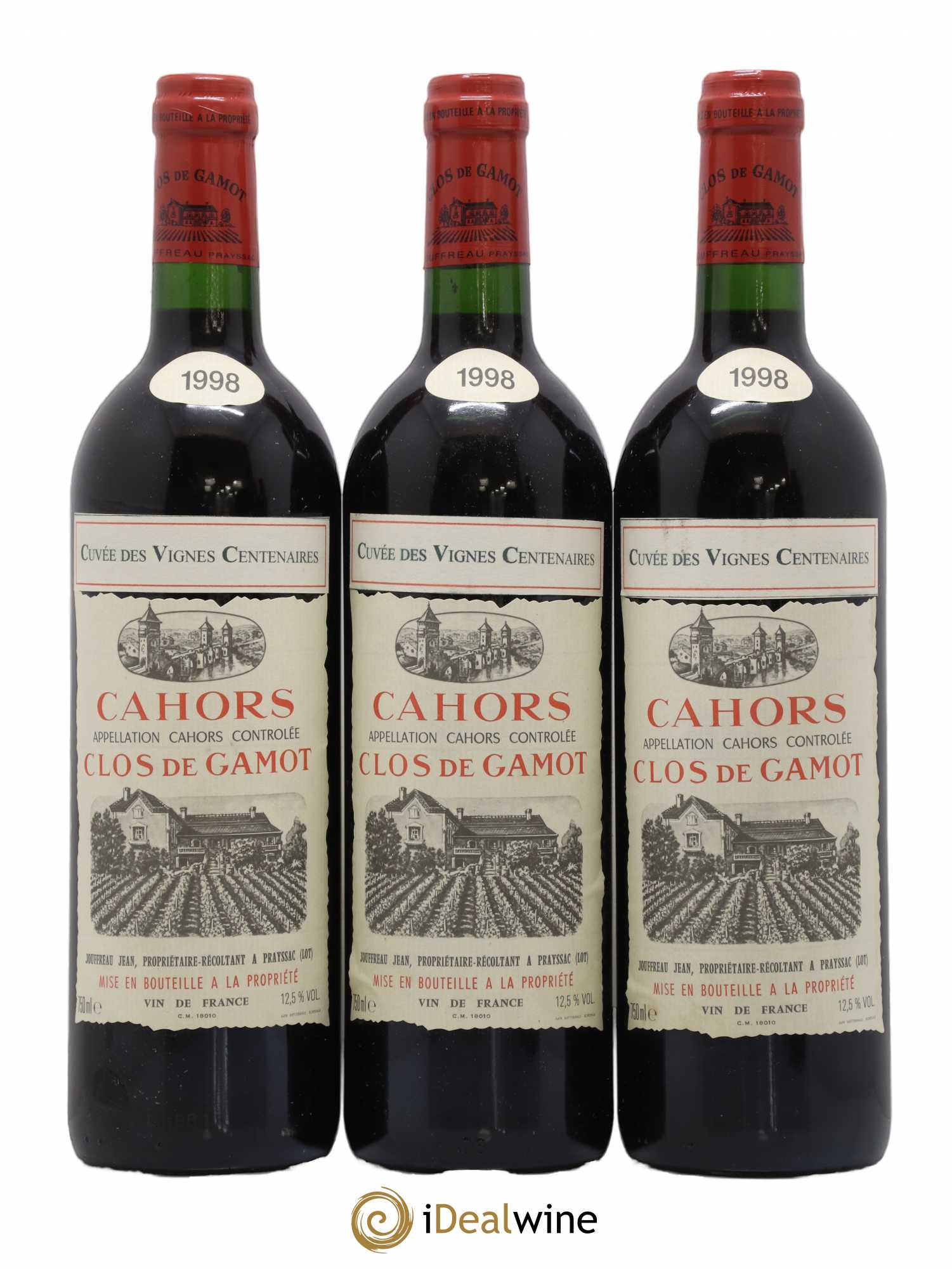 Cahors Cuvée des vignes centenaires Clos de Gamot 1998 - Posten von 6 Flaschen - 2