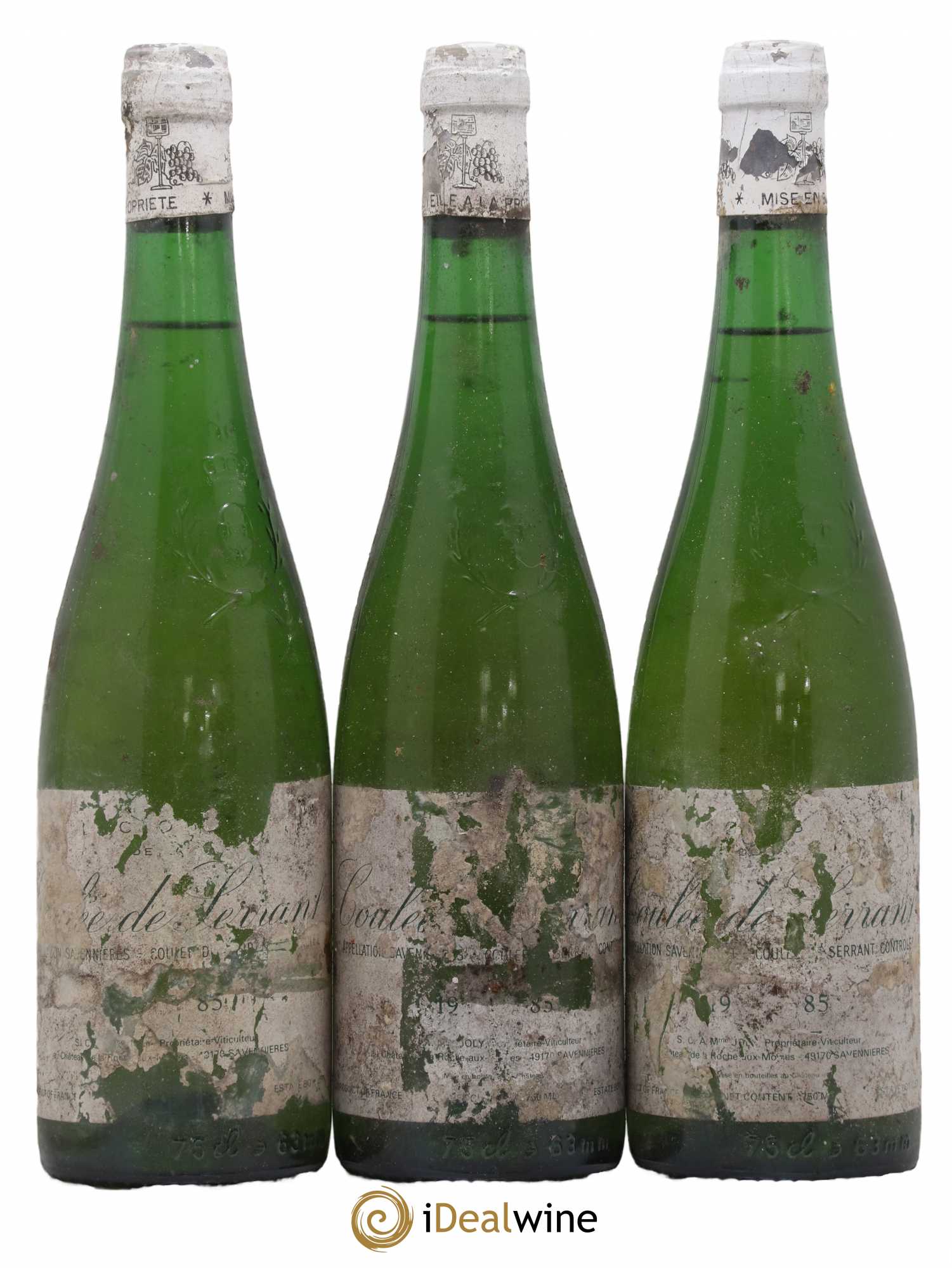 Savennières Clos de la Coulée de Serrant Vignobles de la Coulée de Serrant - Nicolas Joly 1985 - Lot de 3 bouteilles - 0